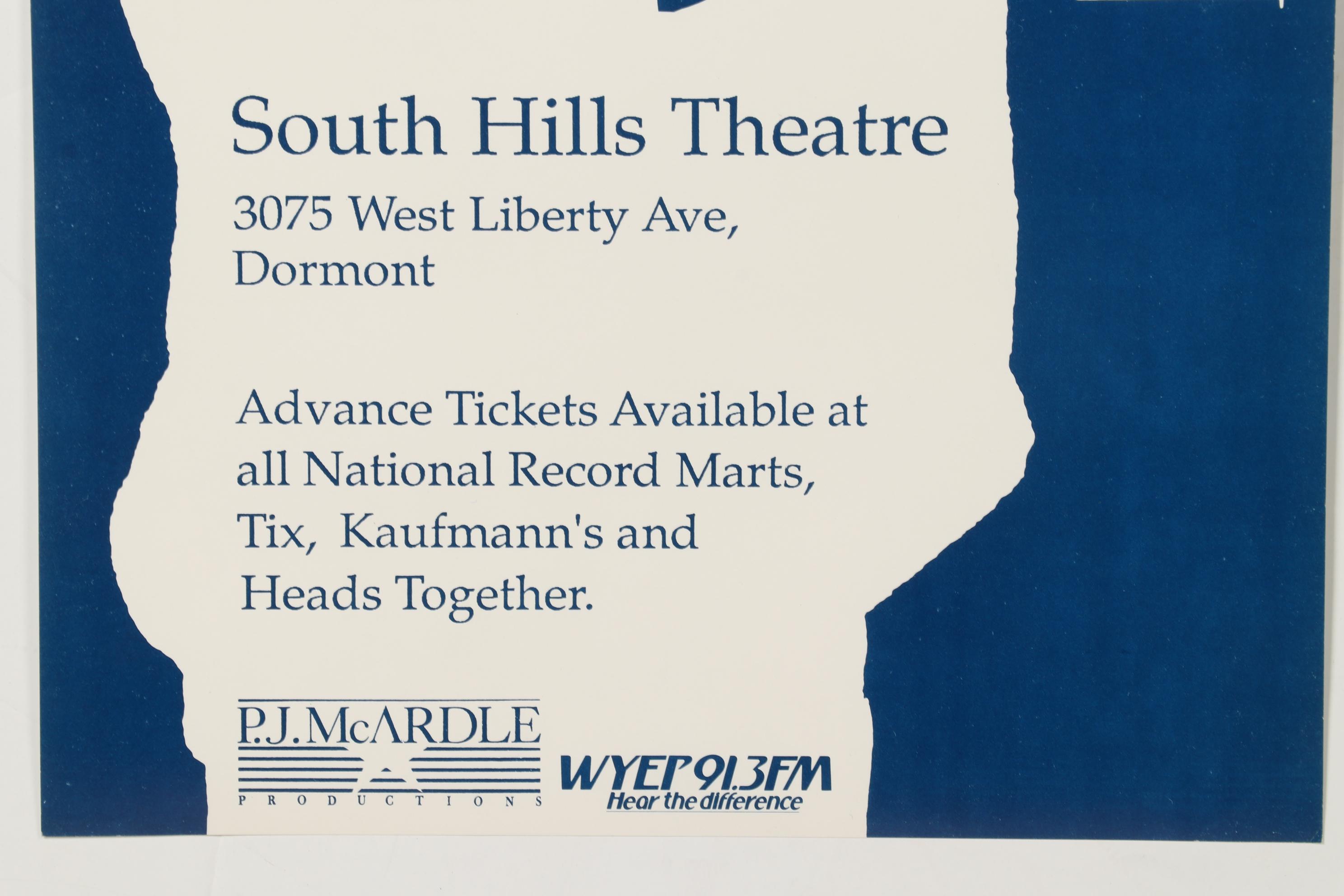 Bobby McFerrin Pittsburgh Concert Poster