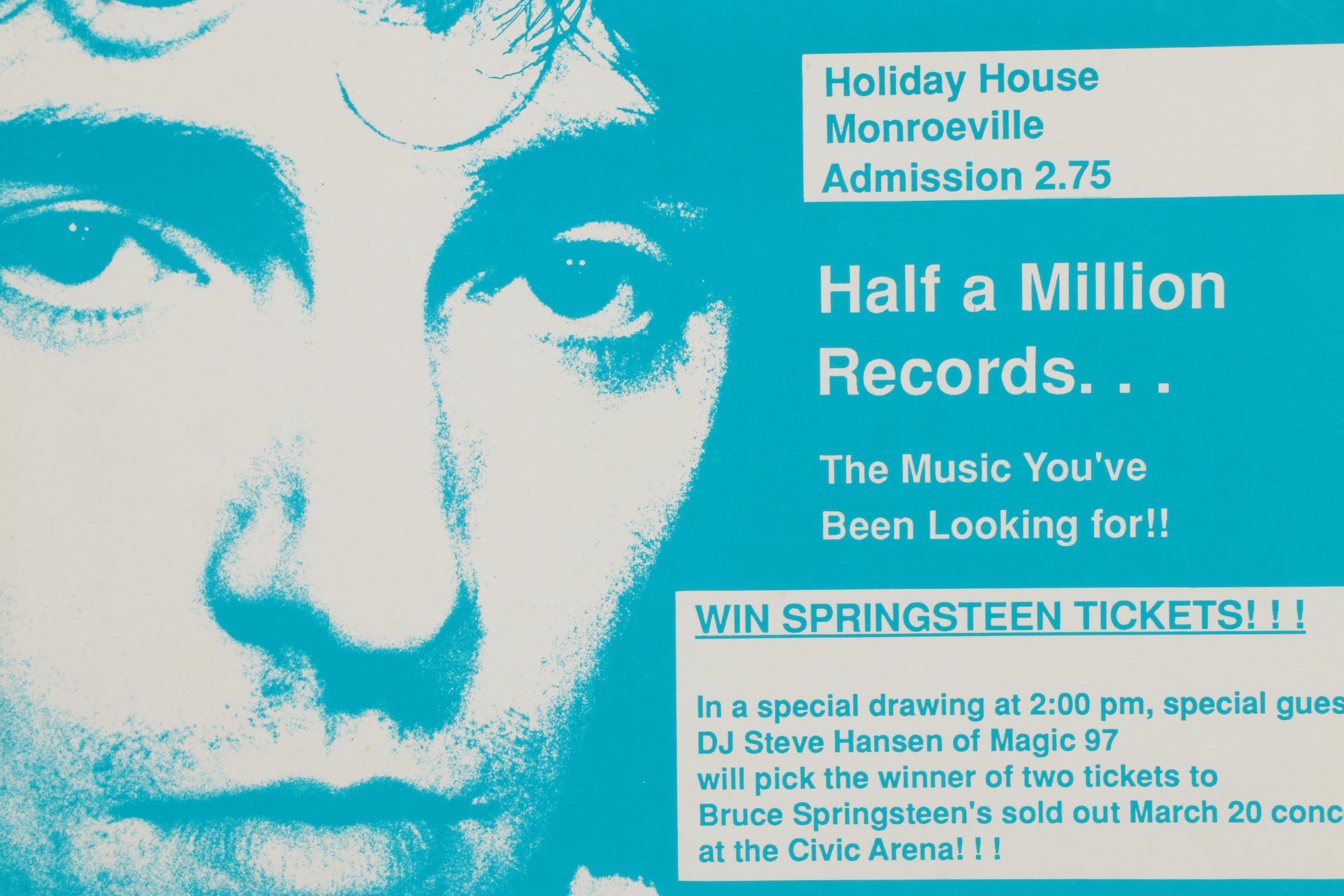 Bruce Springsteen Commemorative Pittsburgh Record Fair Poster