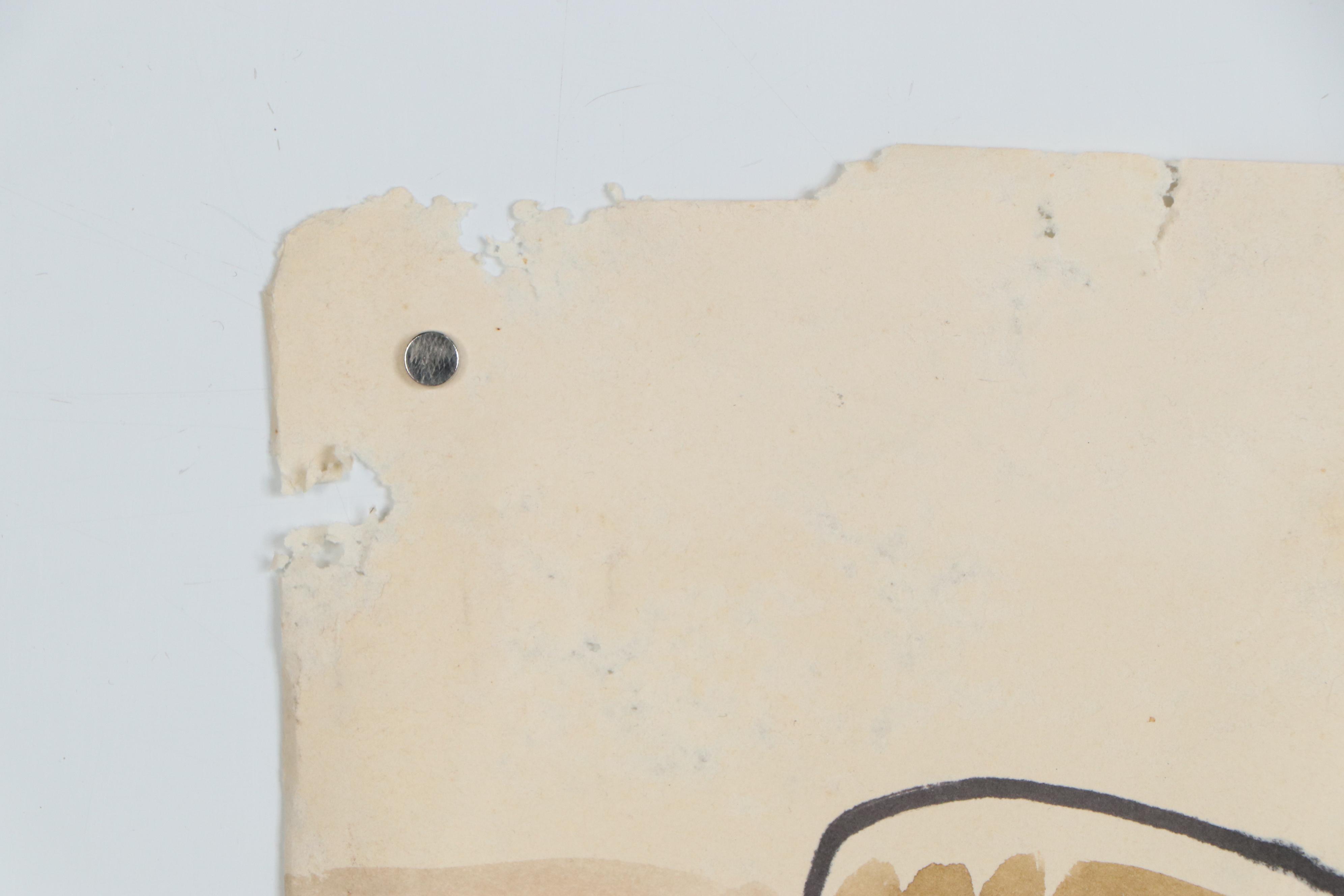 Helena K. Beacham Watercolor Painting of Sheep, Late 20th Century