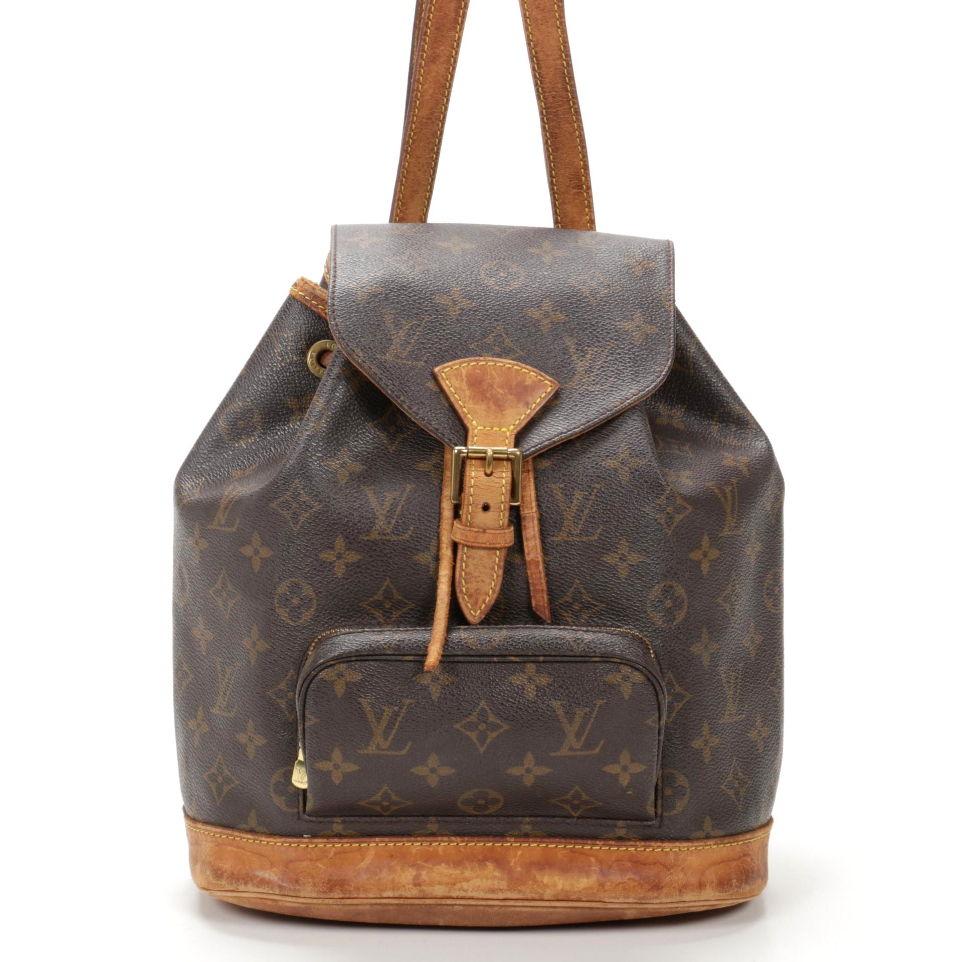 Louis Vuitton Montsouris Backpack in Monogram Canvas and Vachetta Leather