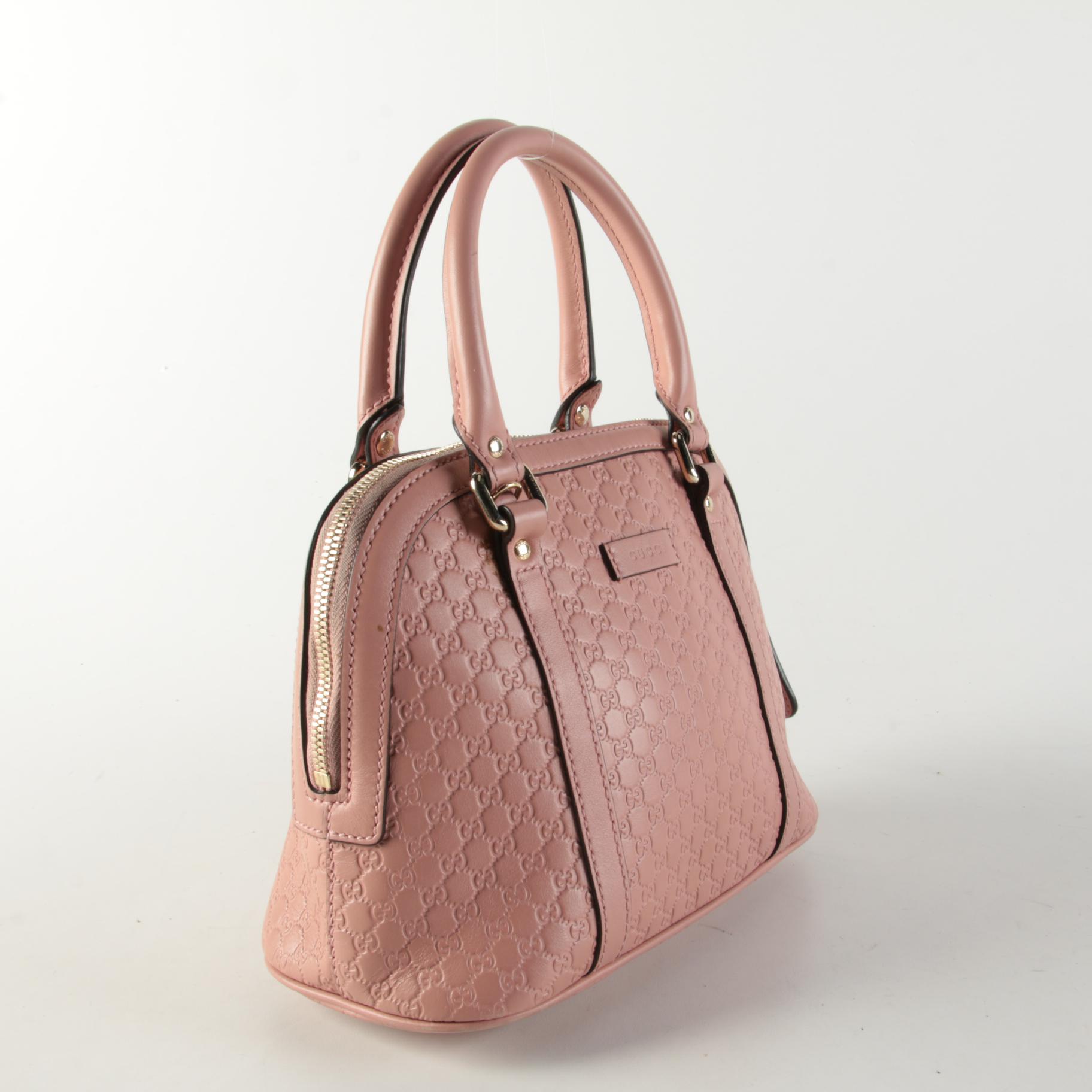 Gucci GG Microguccissima Mini Dome Satchel in Blush Leather