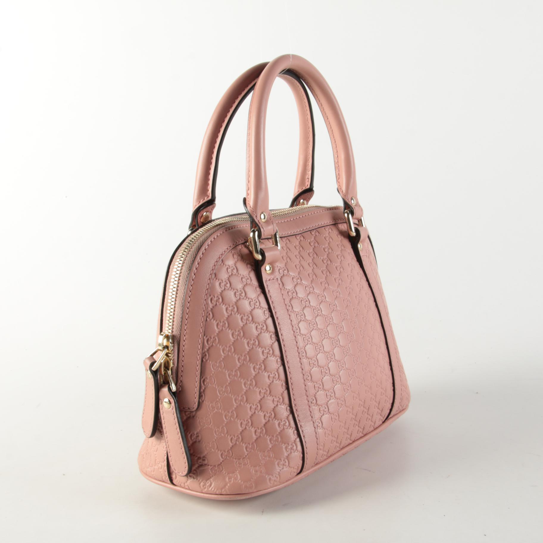 Gucci GG Microguccissima Mini Dome Satchel in Blush Leather