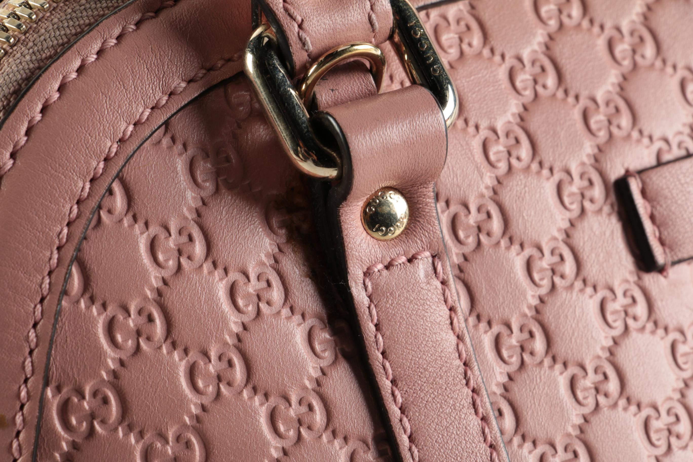 Gucci GG Microguccissima Mini Dome Satchel in Blush Leather