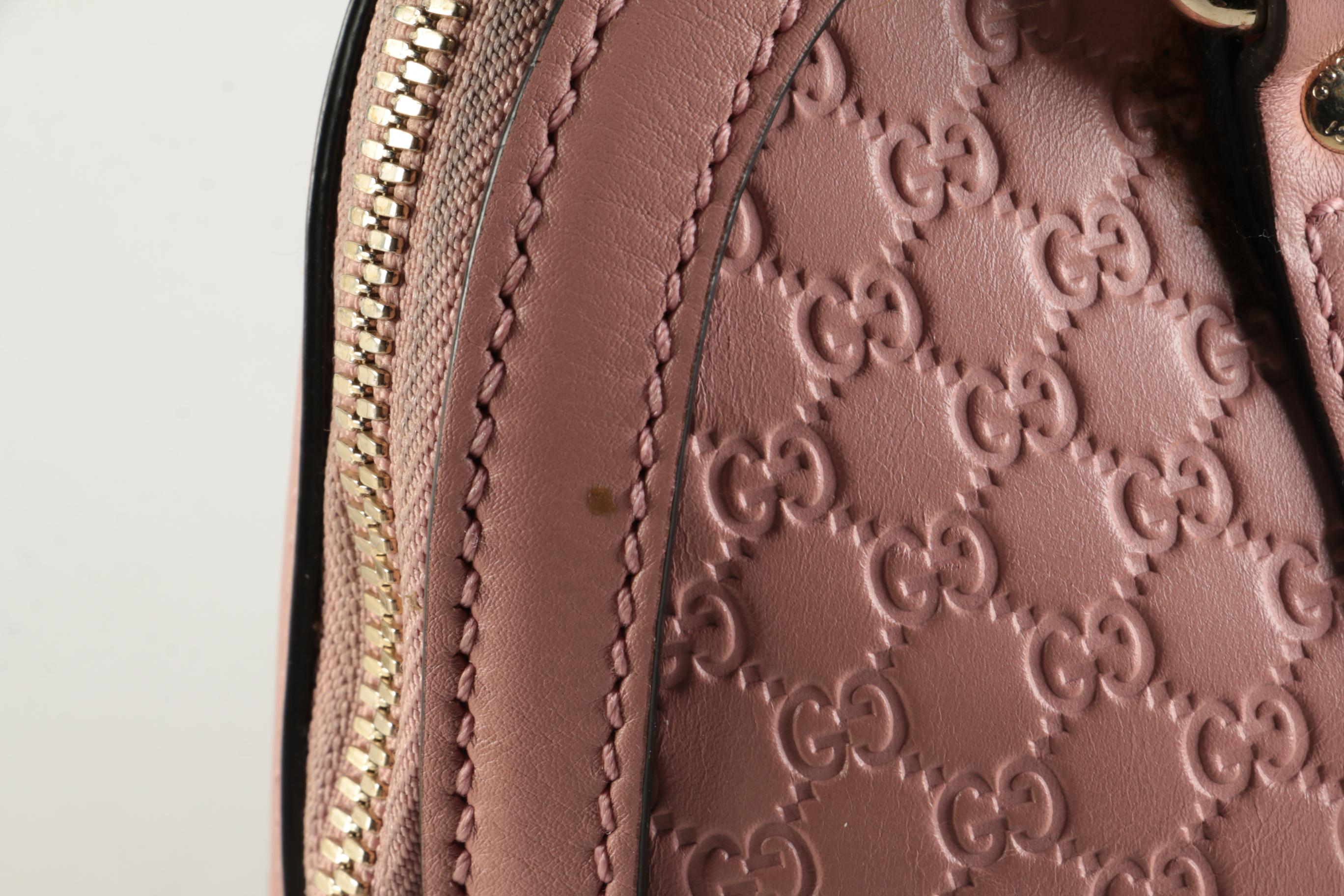 Gucci GG Microguccissima Mini Dome Satchel in Blush Leather