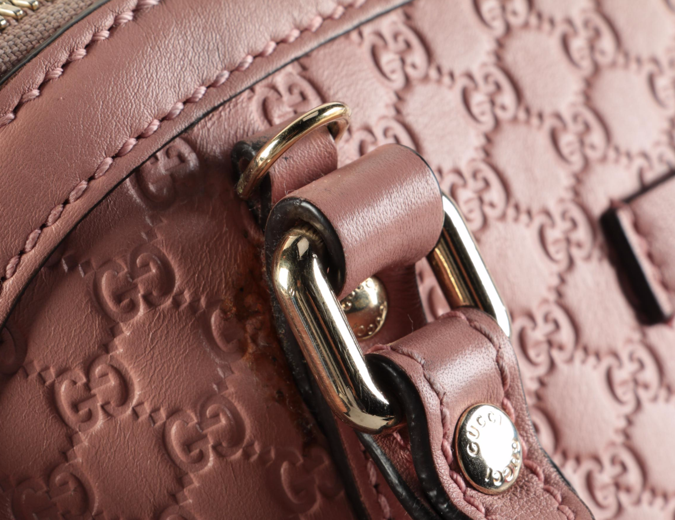 Gucci GG Microguccissima Mini Dome Satchel in Blush Leather