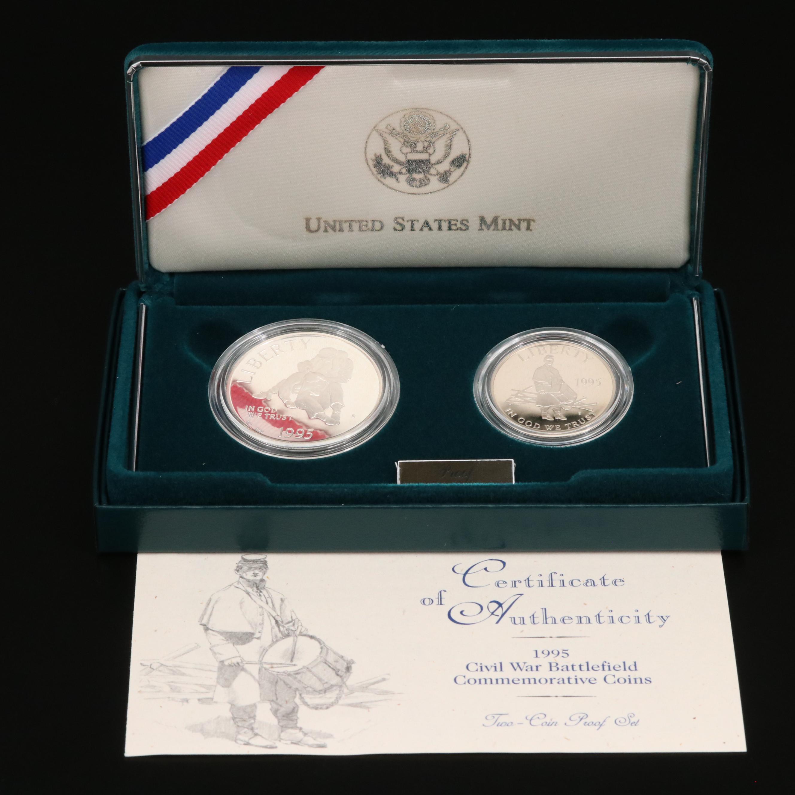 1995 Commemorative Civil War Silver Coin Set