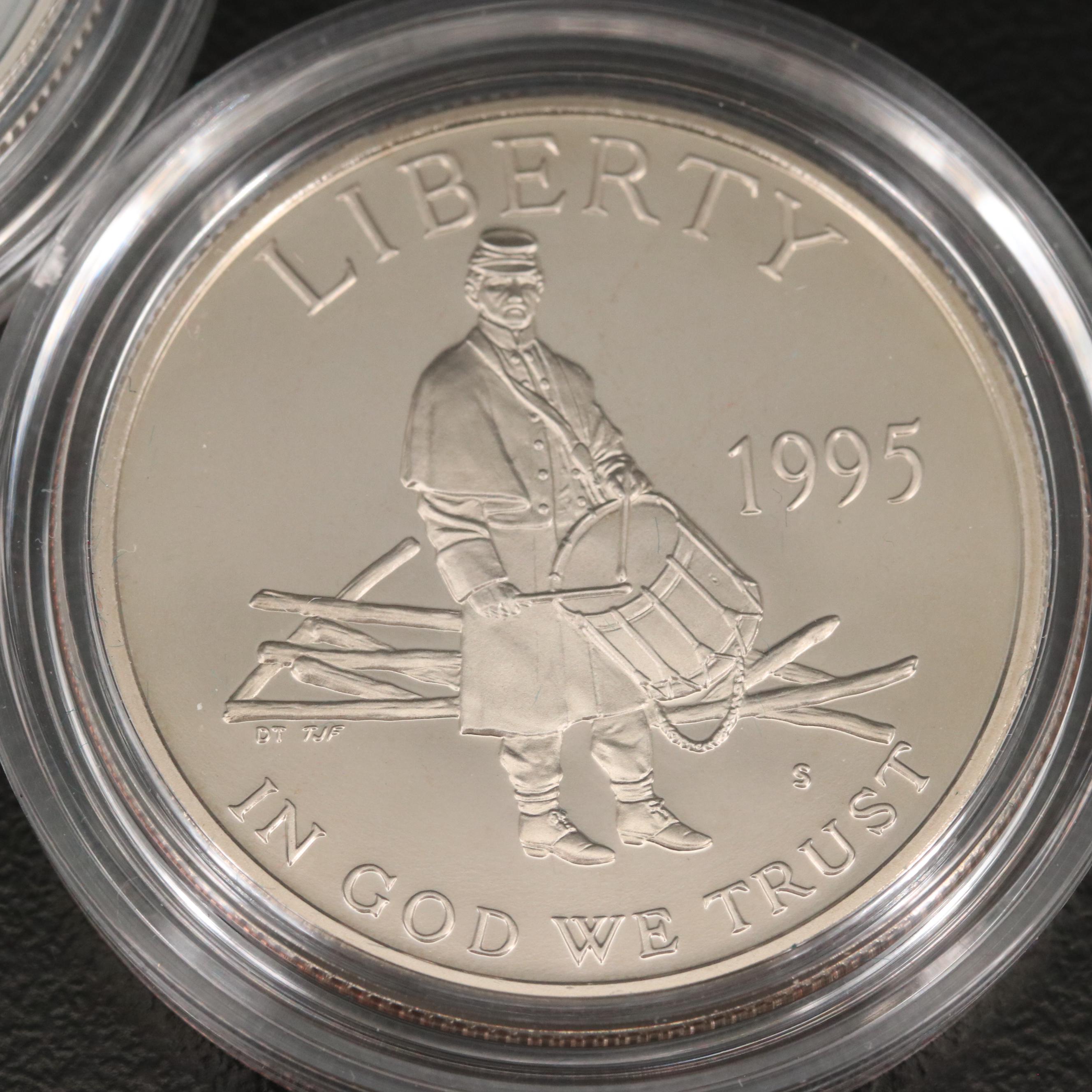 1995 Commemorative Civil War Silver Coin Set