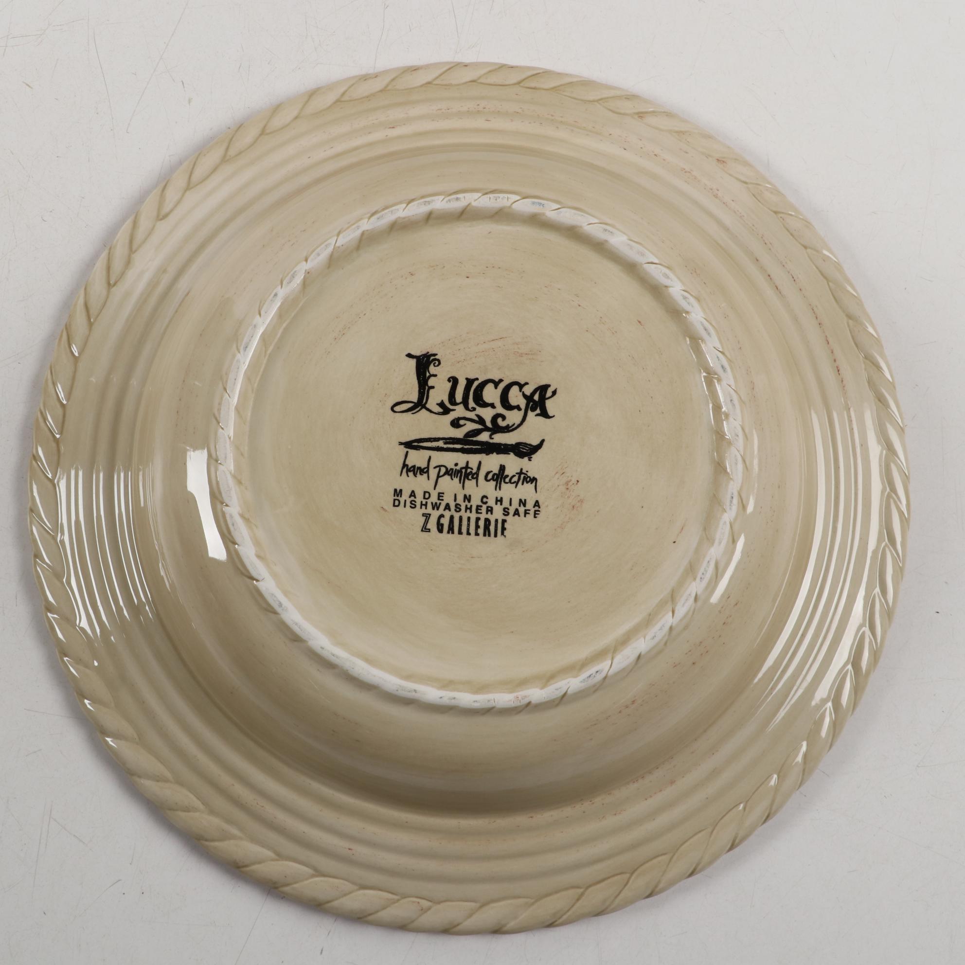 Z Gallerie "Lucca" Hand-Painted Ceramic Dinnerware