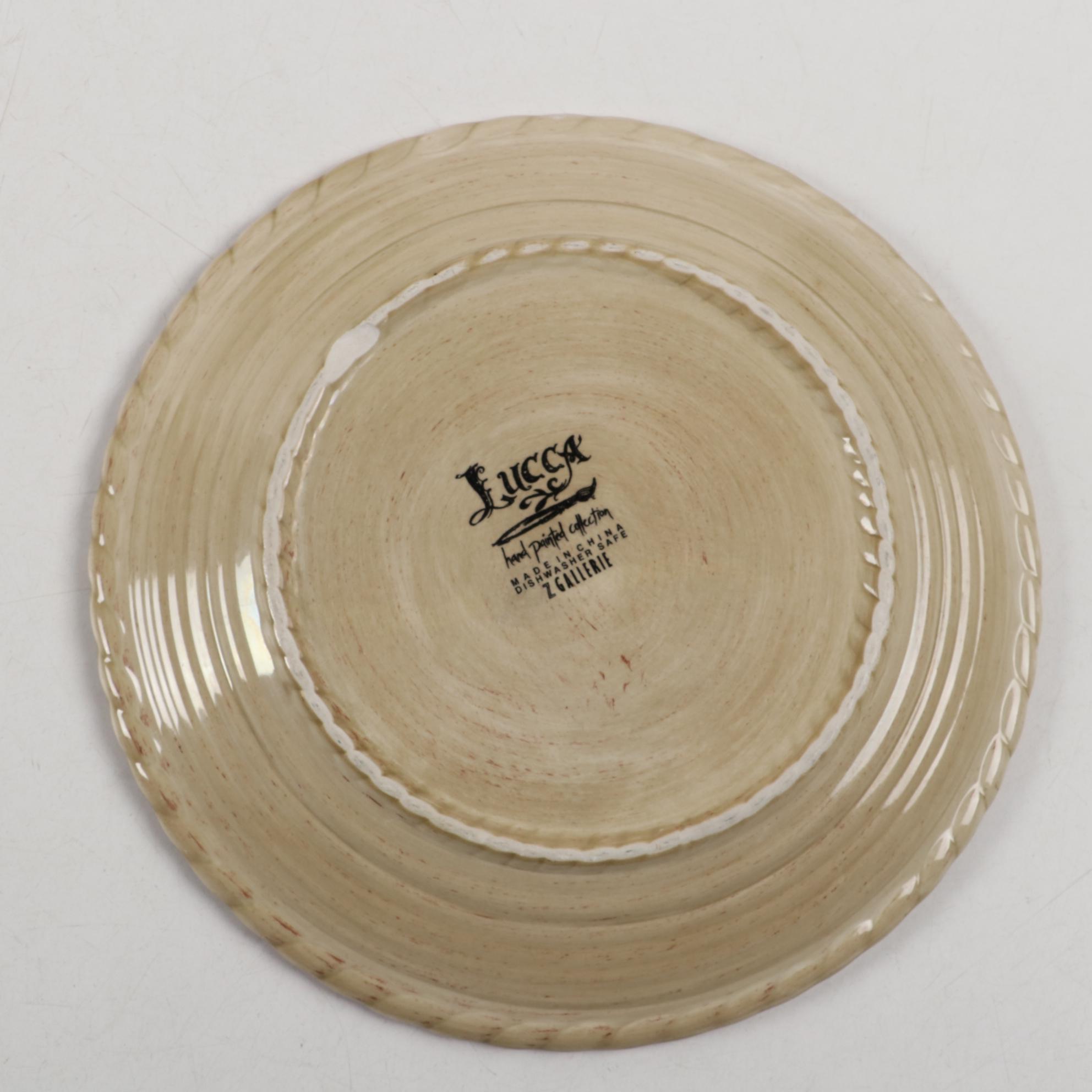 Z Gallerie "Lucca" Hand-Painted Ceramic Dinnerware