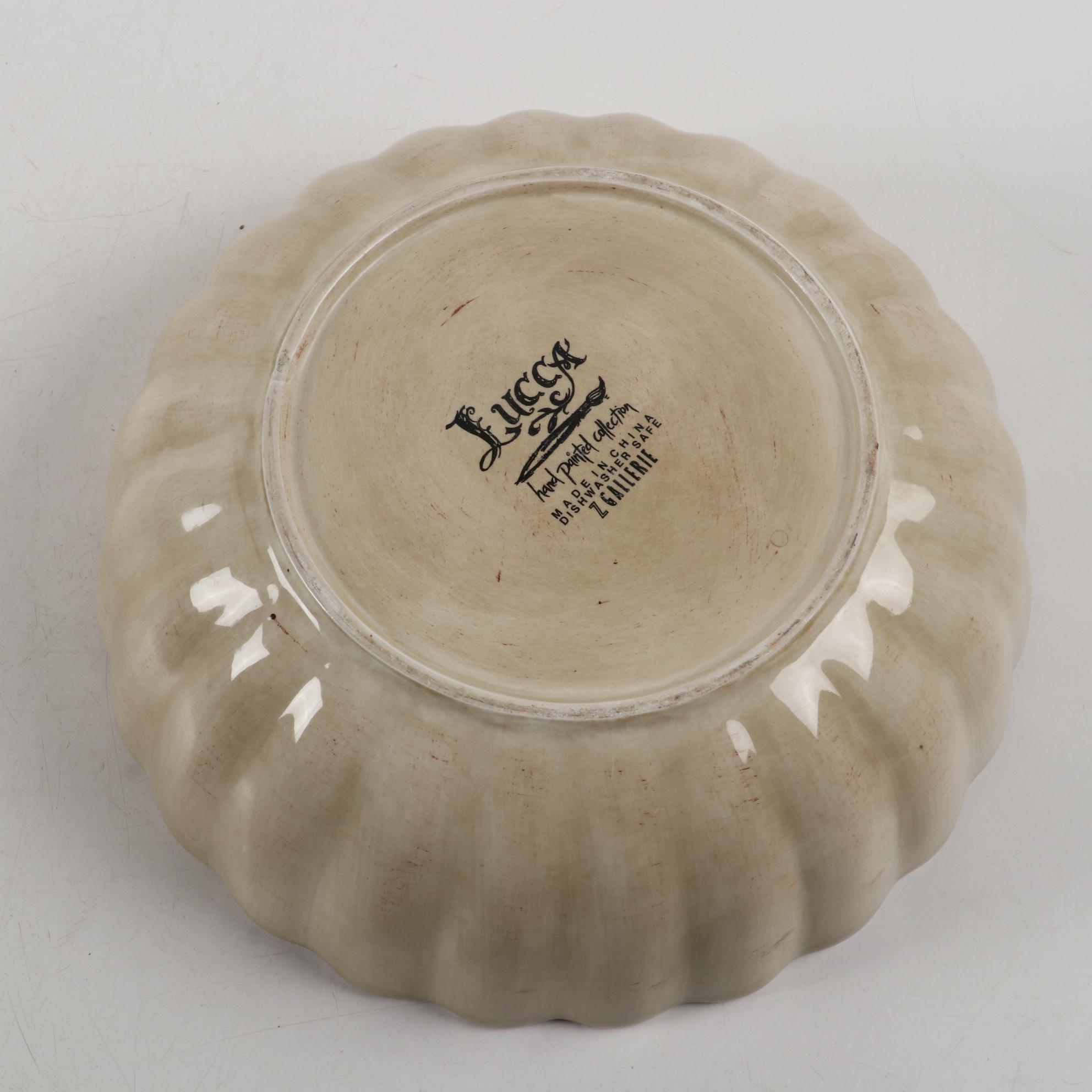 Z Gallerie "Lucca" Hand-Painted Ceramic Dinnerware