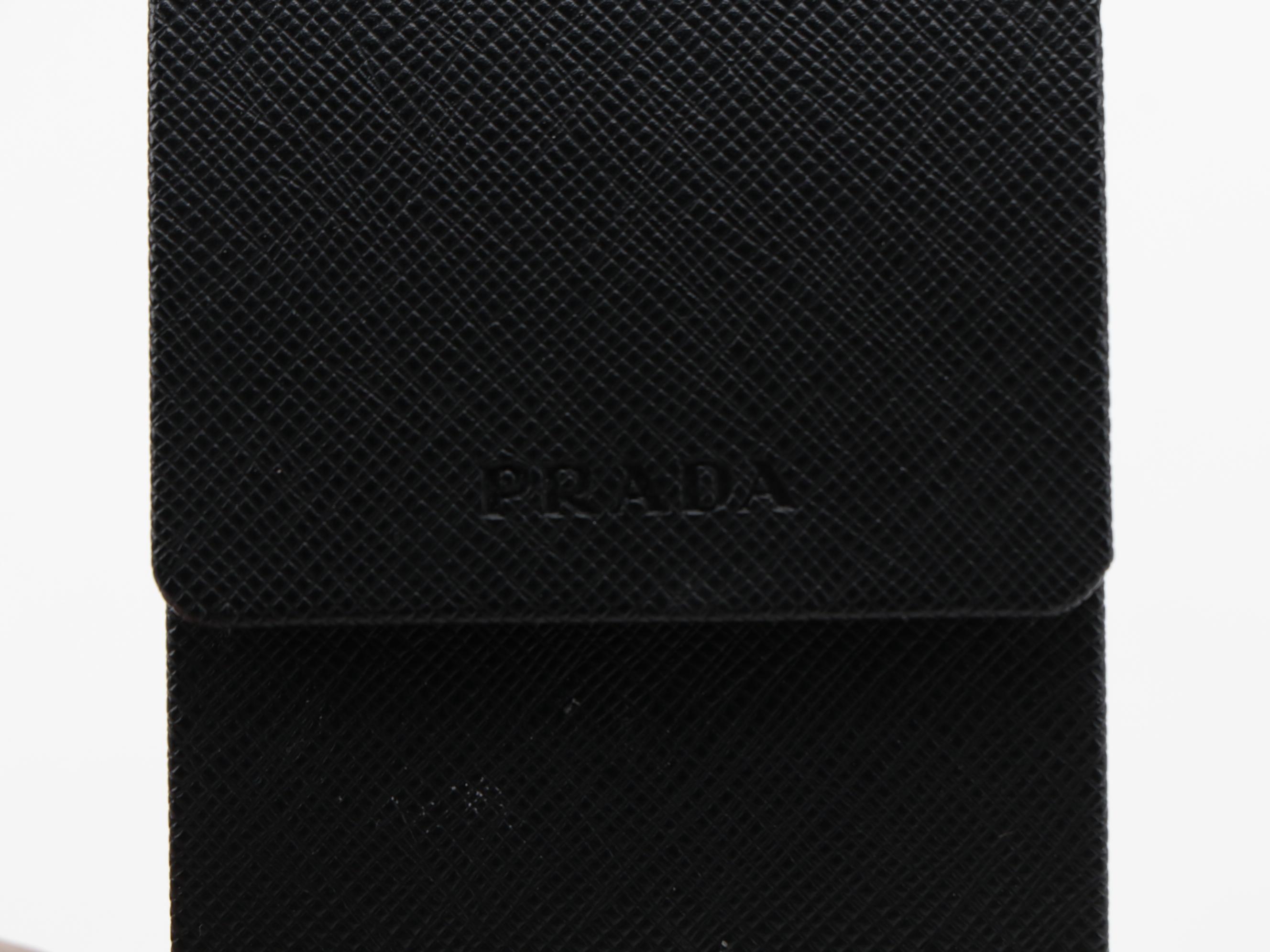 Prada SPR170 Black Modified Cat Eye Sunglasses with Case