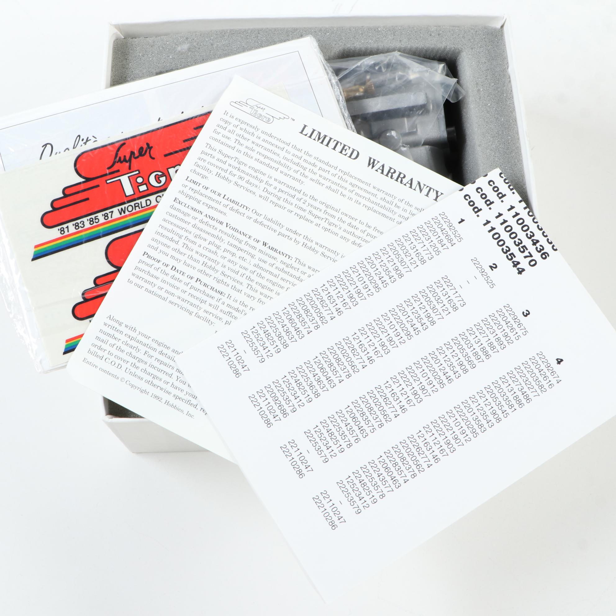 Model Car and Airplane Engines from Supertigre, Merco, and More