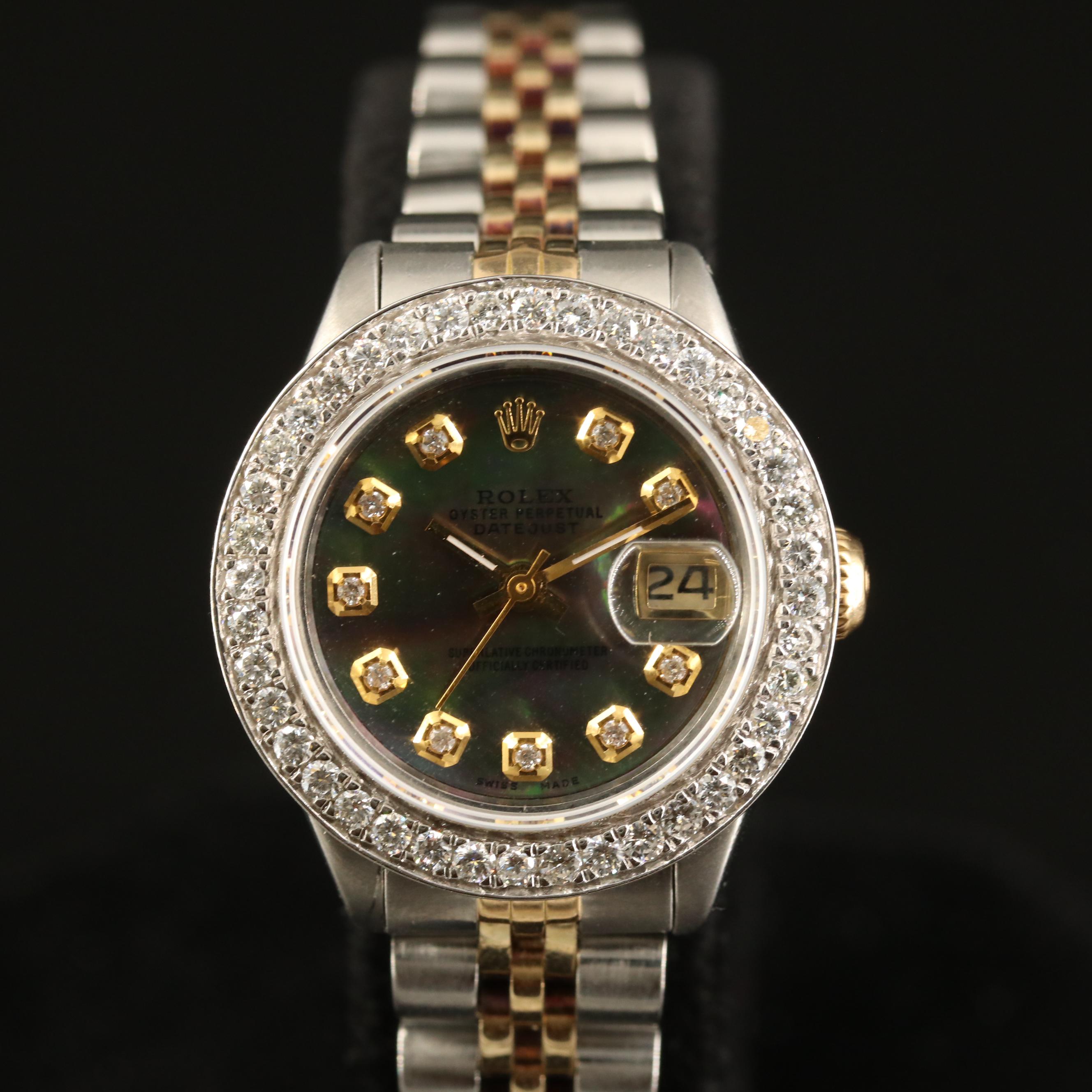 1981 Rolex "Datejust" 1.25  CTW Diamond, 14K Gold and Stainless Steel Watch