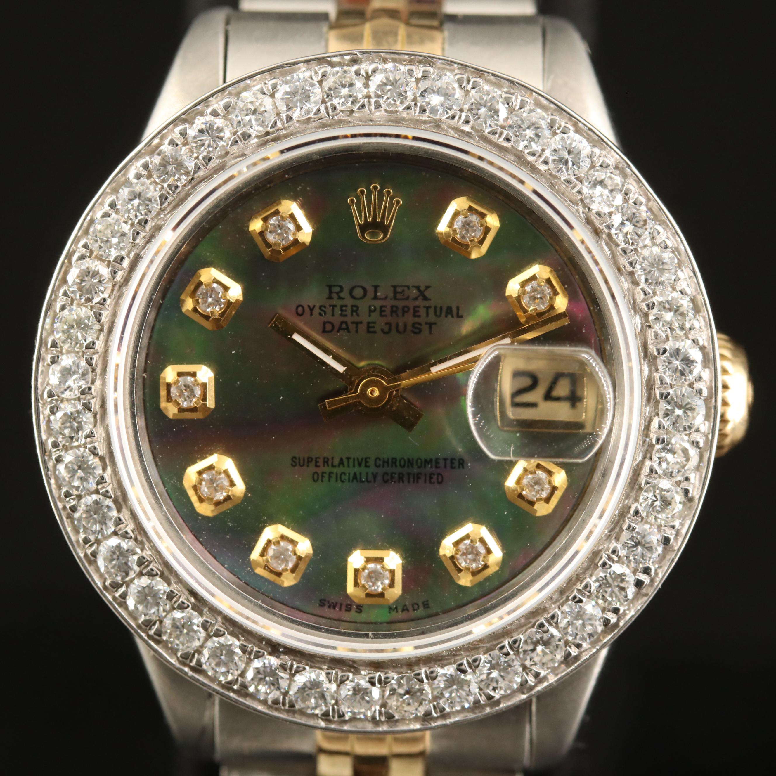 1981 Rolex "Datejust" 1.25  CTW Diamond, 14K Gold and Stainless Steel Watch