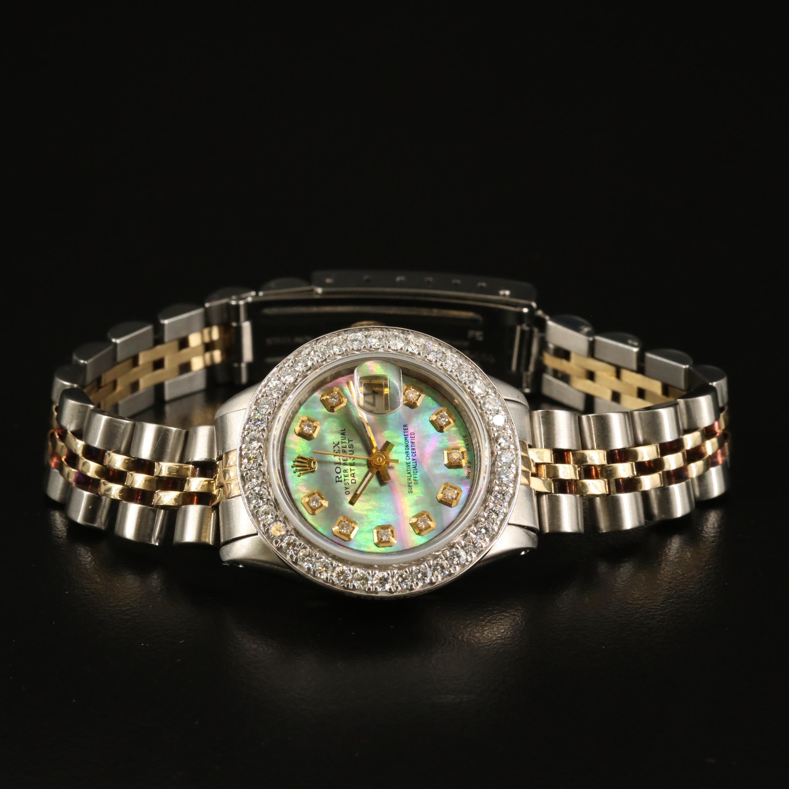 1981 Rolex "Datejust" 1.25  CTW Diamond, 14K Gold and Stainless Steel Watch