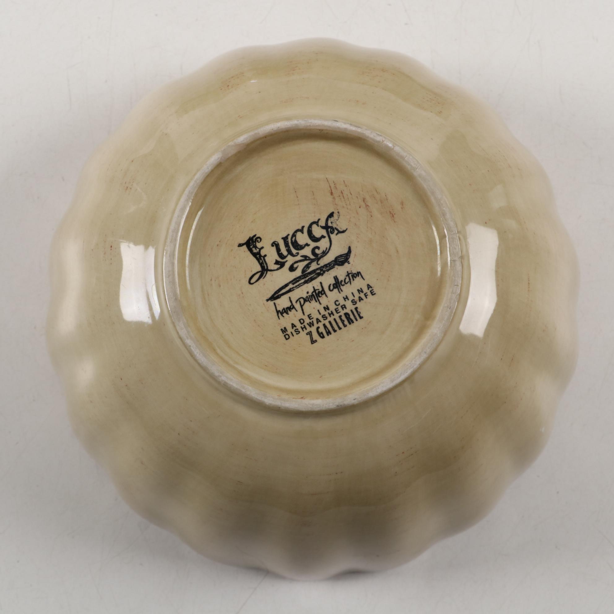 Z Gallerie "Lucca" Hand-Painted Ceramic Dinnerware