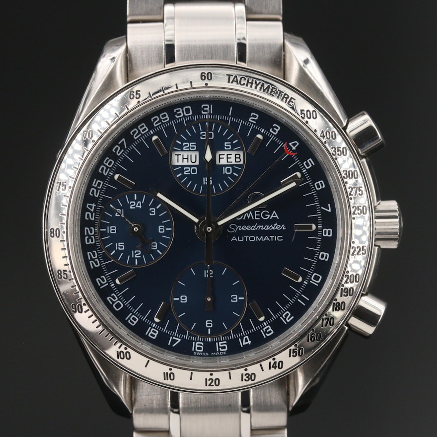 1999 Omega Speedmaster Day-Date Stainless Steel