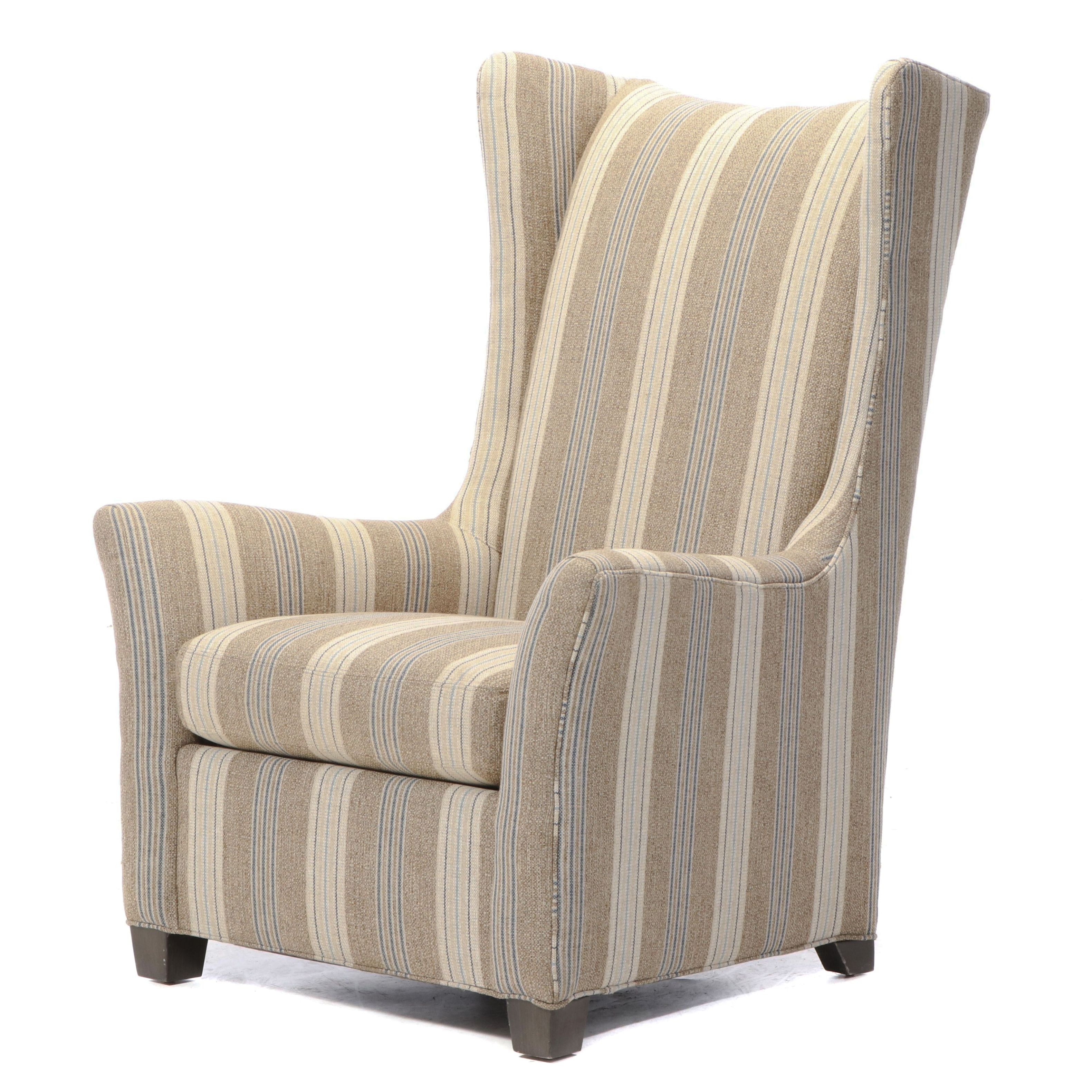 CR Laine Furniture Custom-Upholstered Wingback Armchair