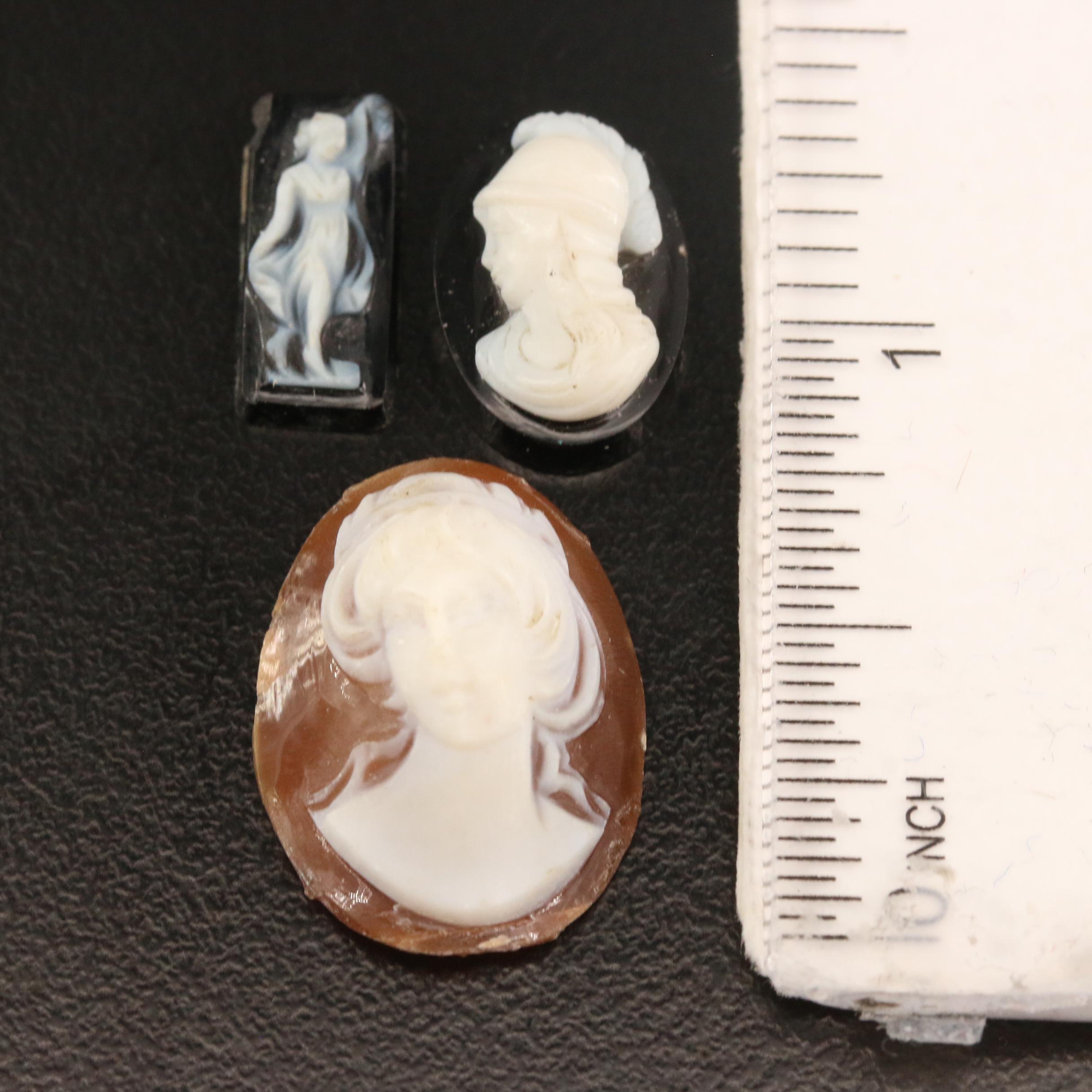 Loose Onyx and Shell Cameos