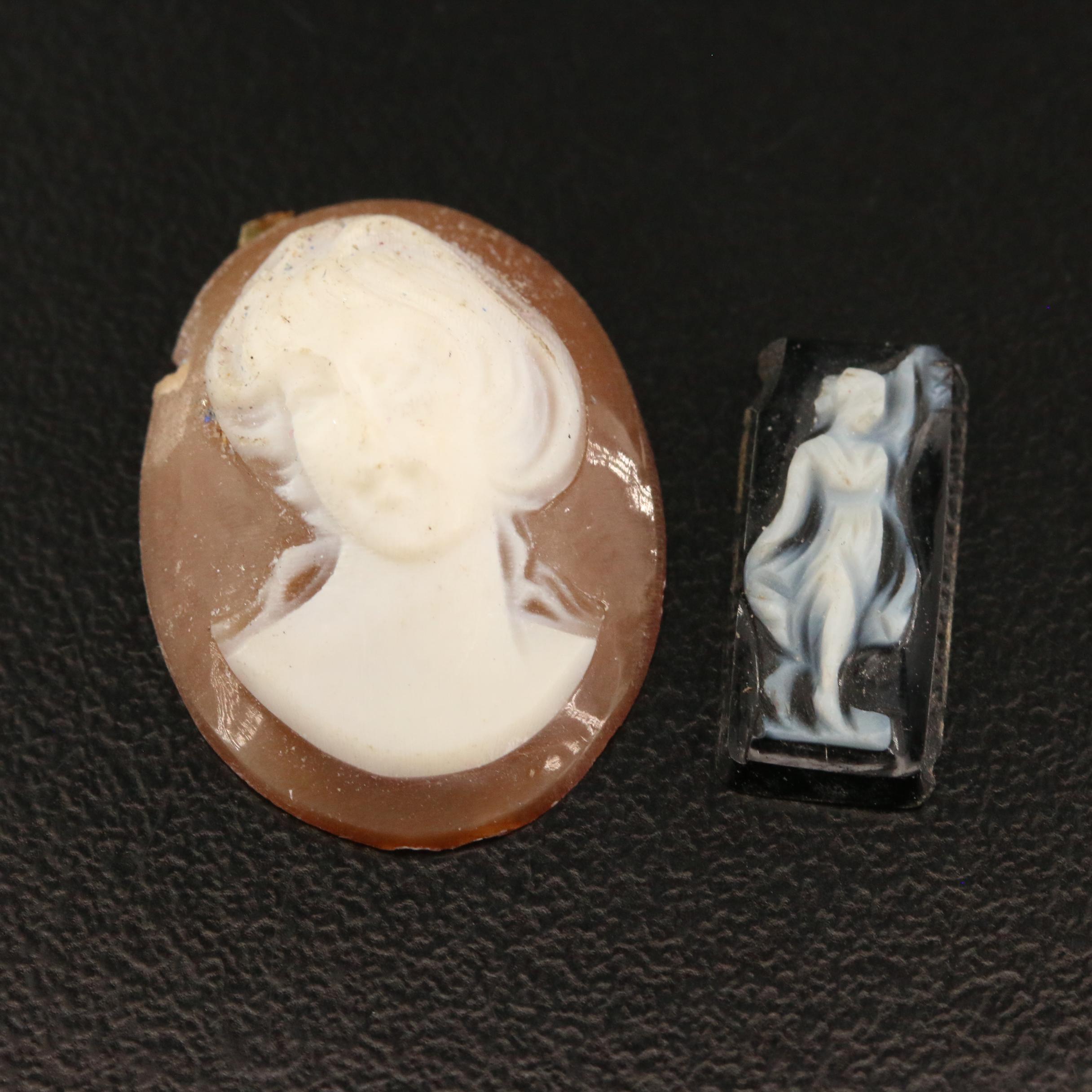 Loose Onyx and Shell Cameos