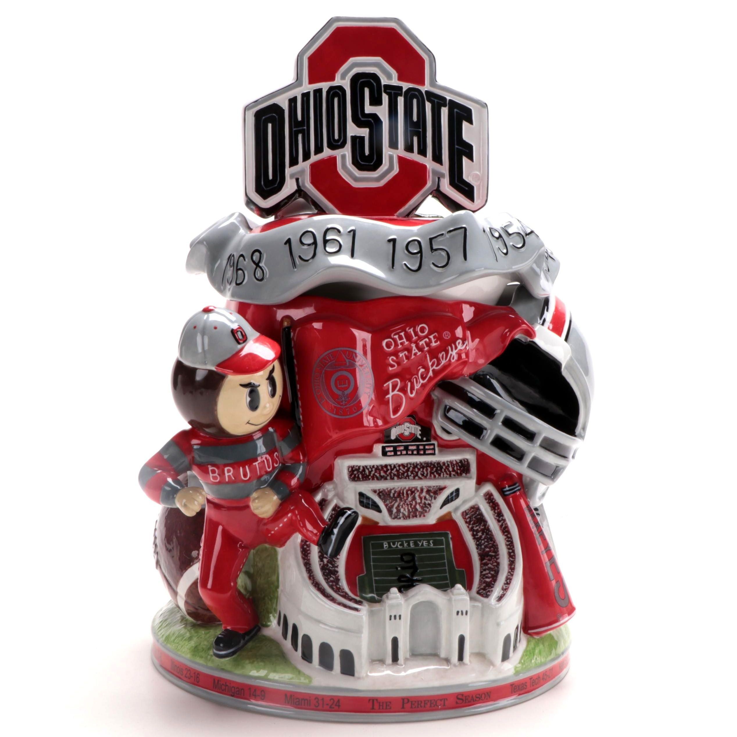 Christoper Radko for Cheryl & Co. "The Perfect Season" Jar Signed by Jim Tressel