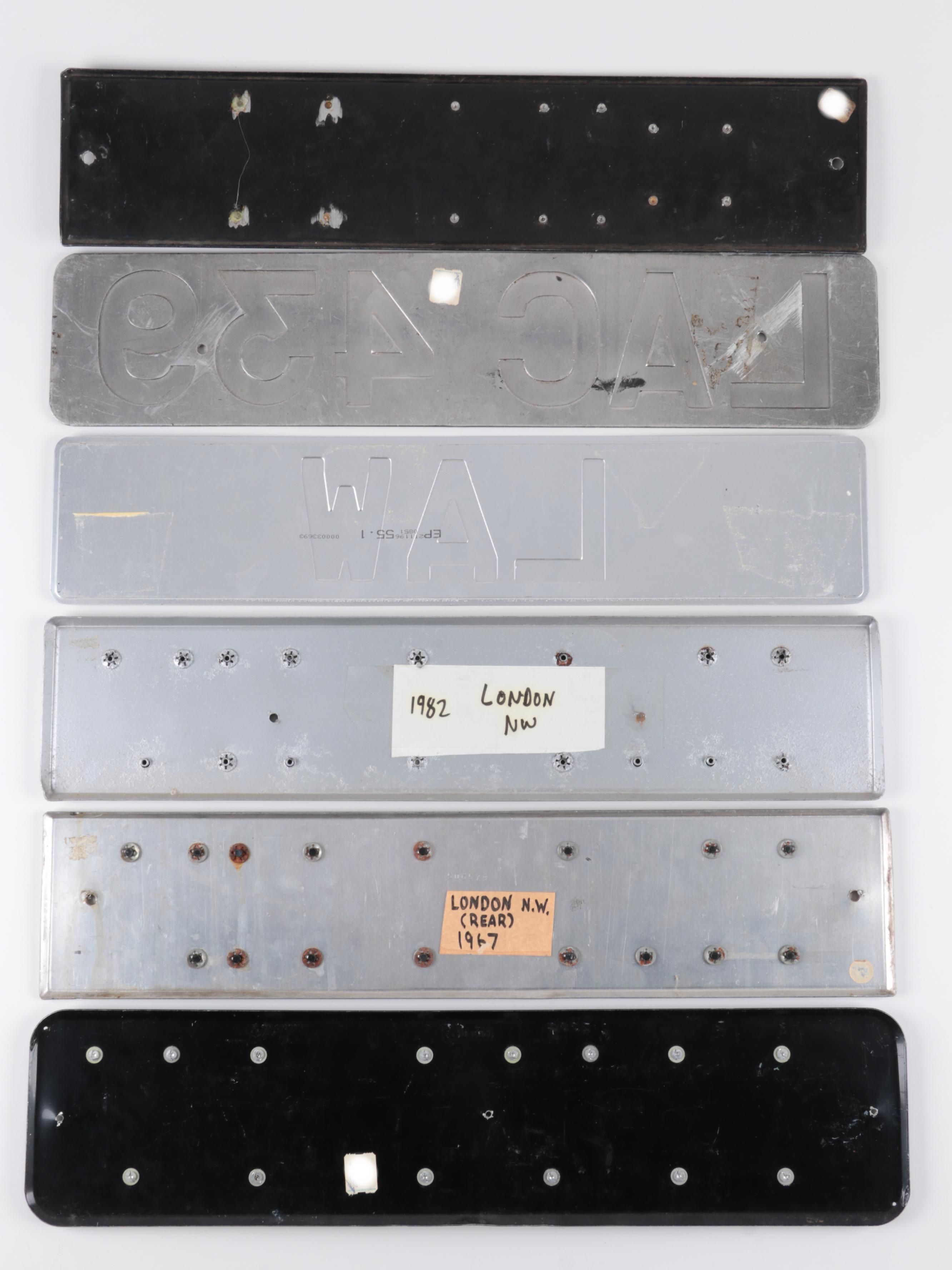 British License Plates Assortments, Mid to Late 20th Century