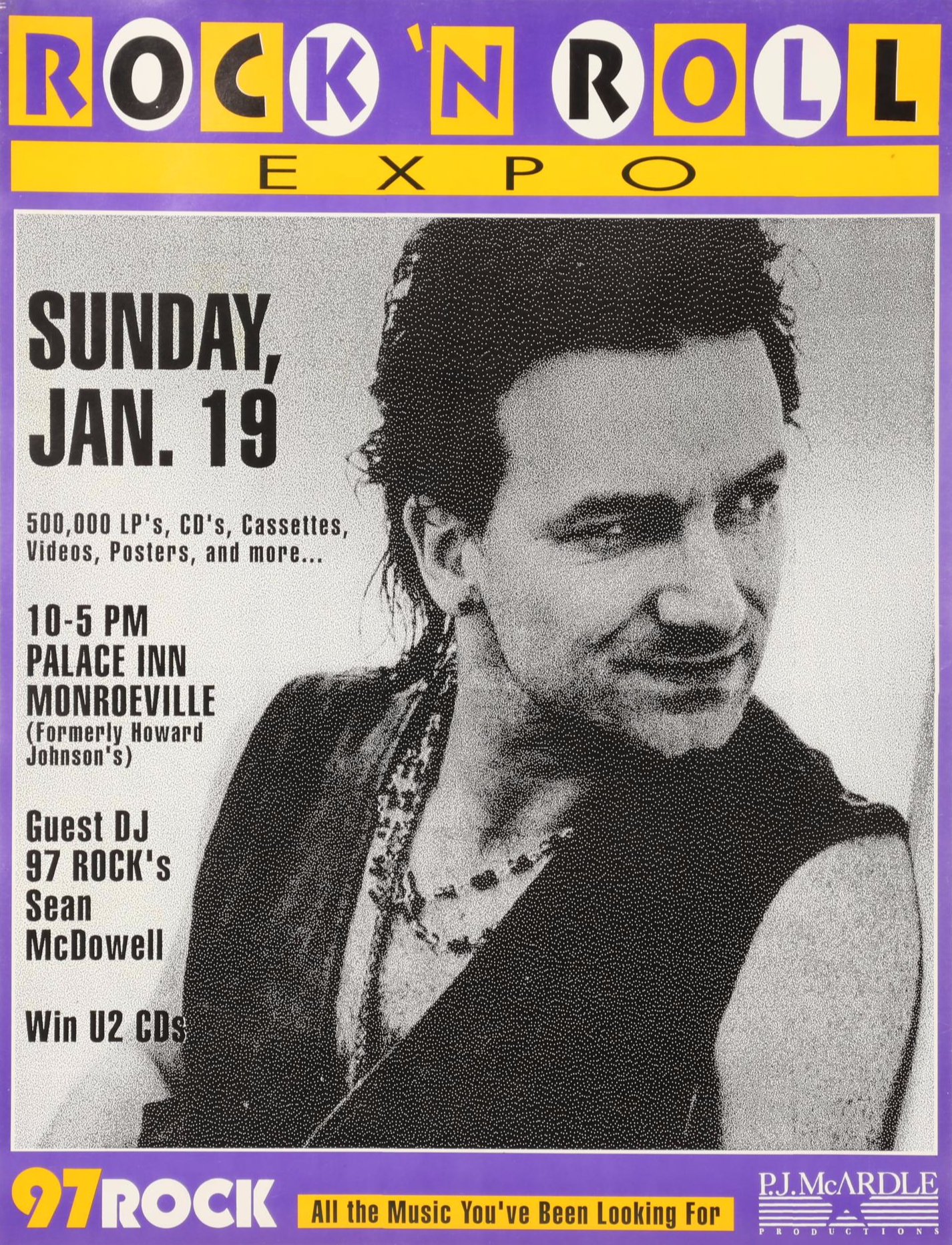 Bono Commemorative Pittsburgh Rock 'N Roll Expo Poster