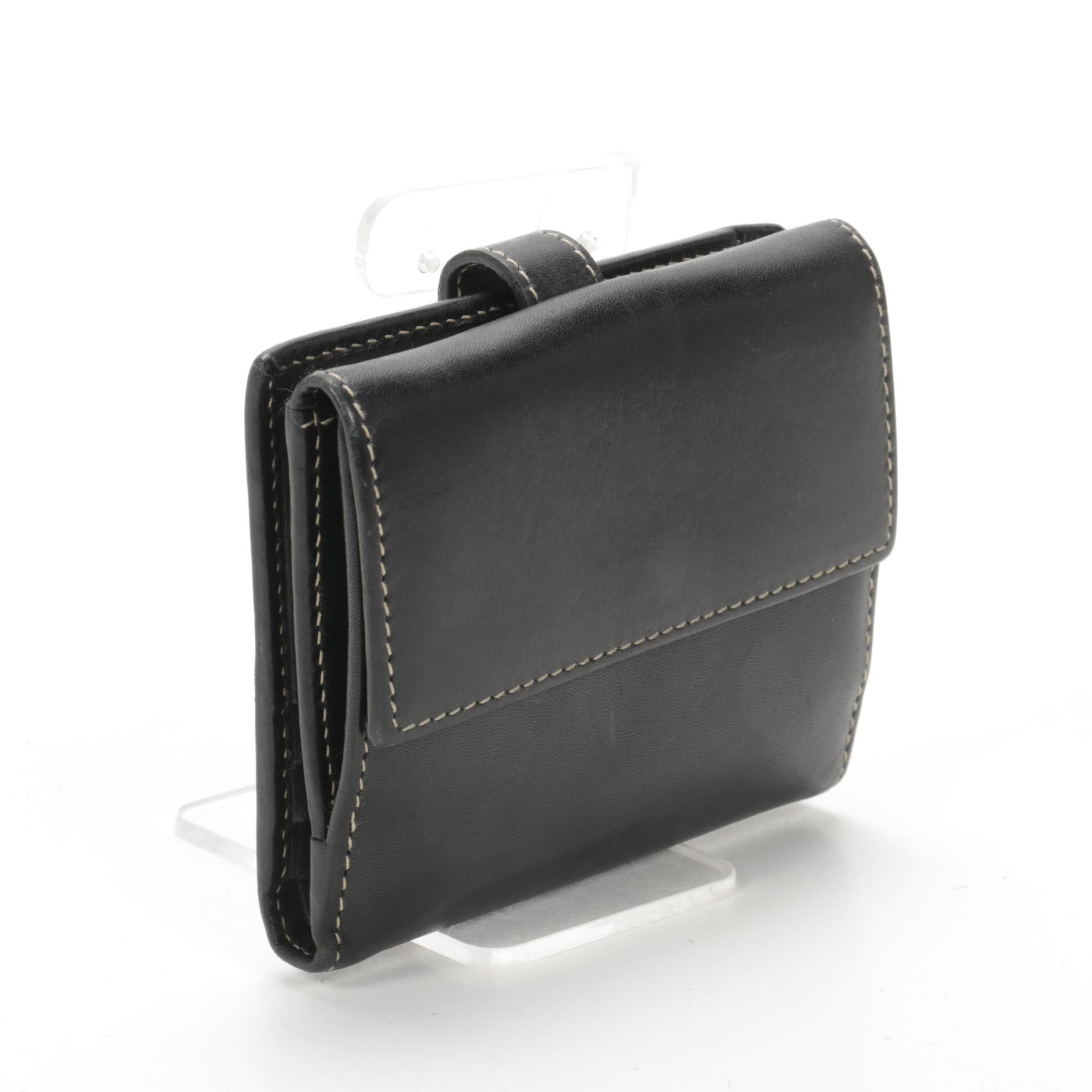 Gucci Piston Lock Bifold Wallet in Black Leather