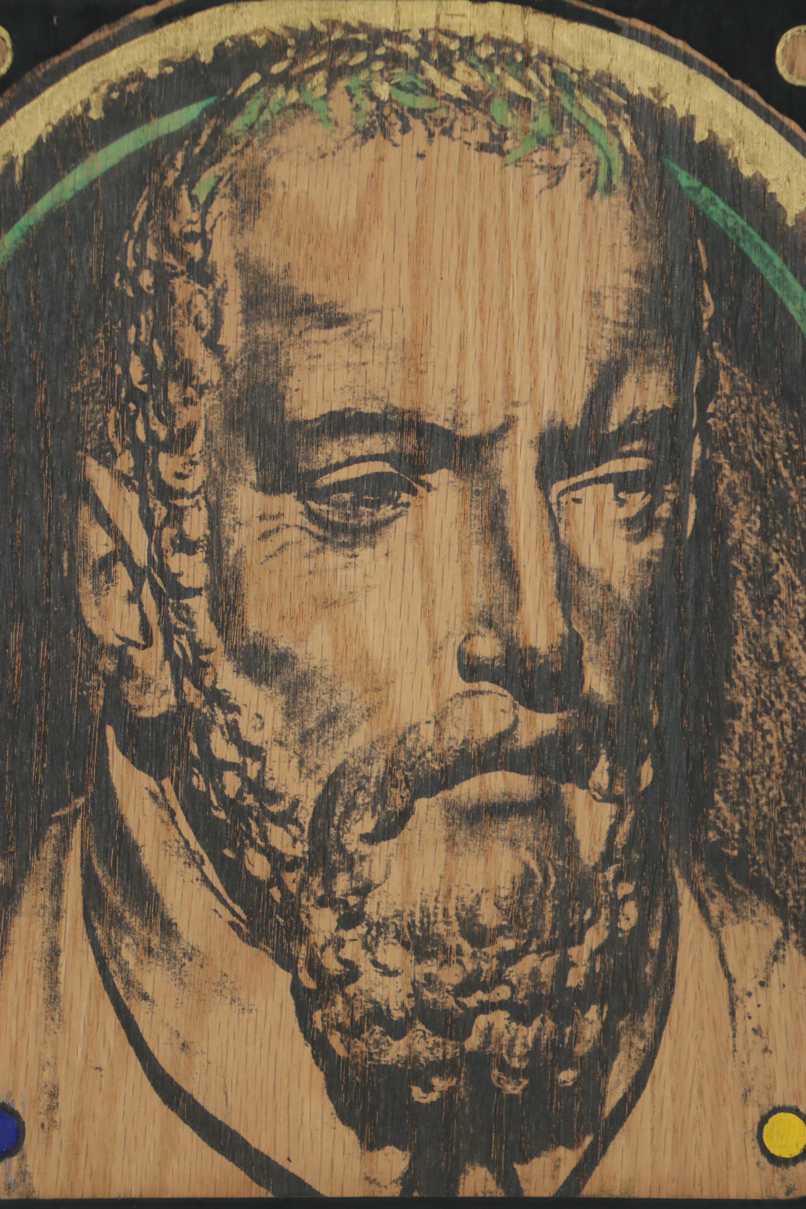 Joe Hruby Monoprint Portrait of Man, 21st Century