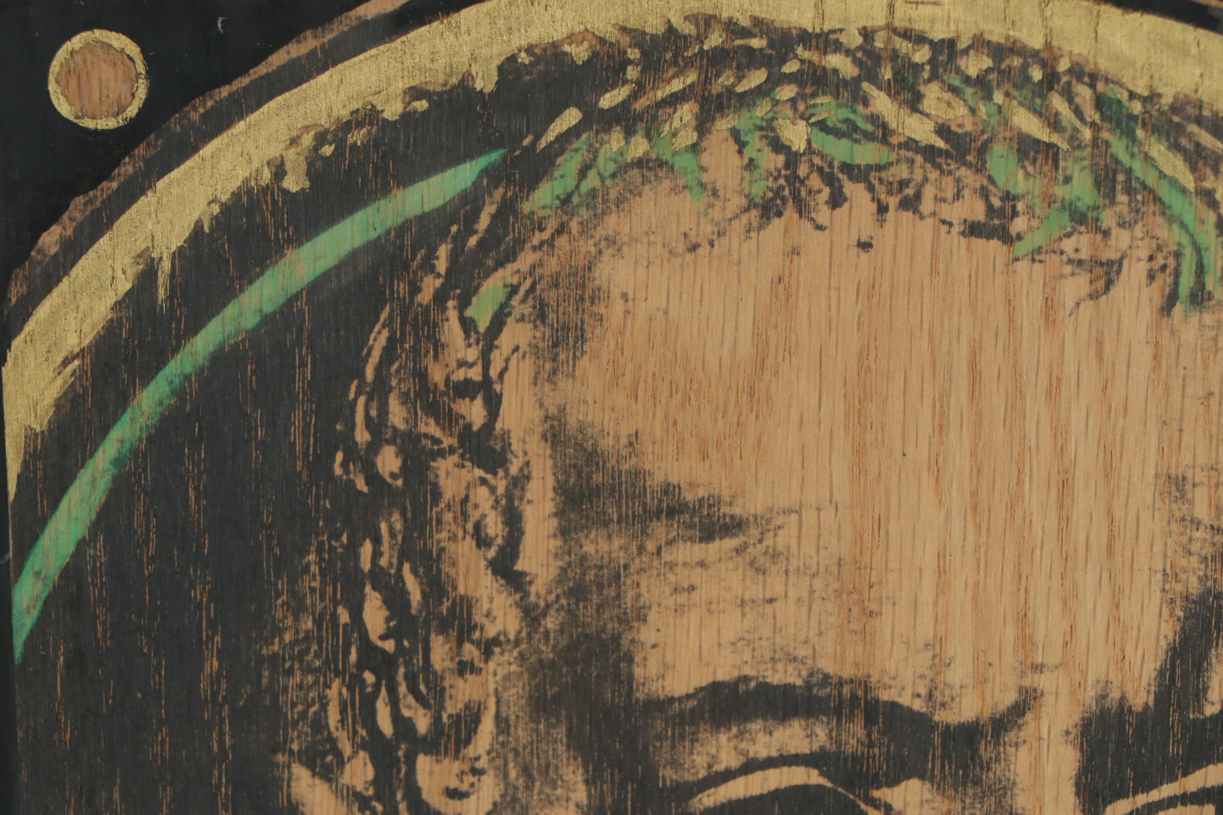 Joe Hruby Monoprint Portrait of Man, 21st Century