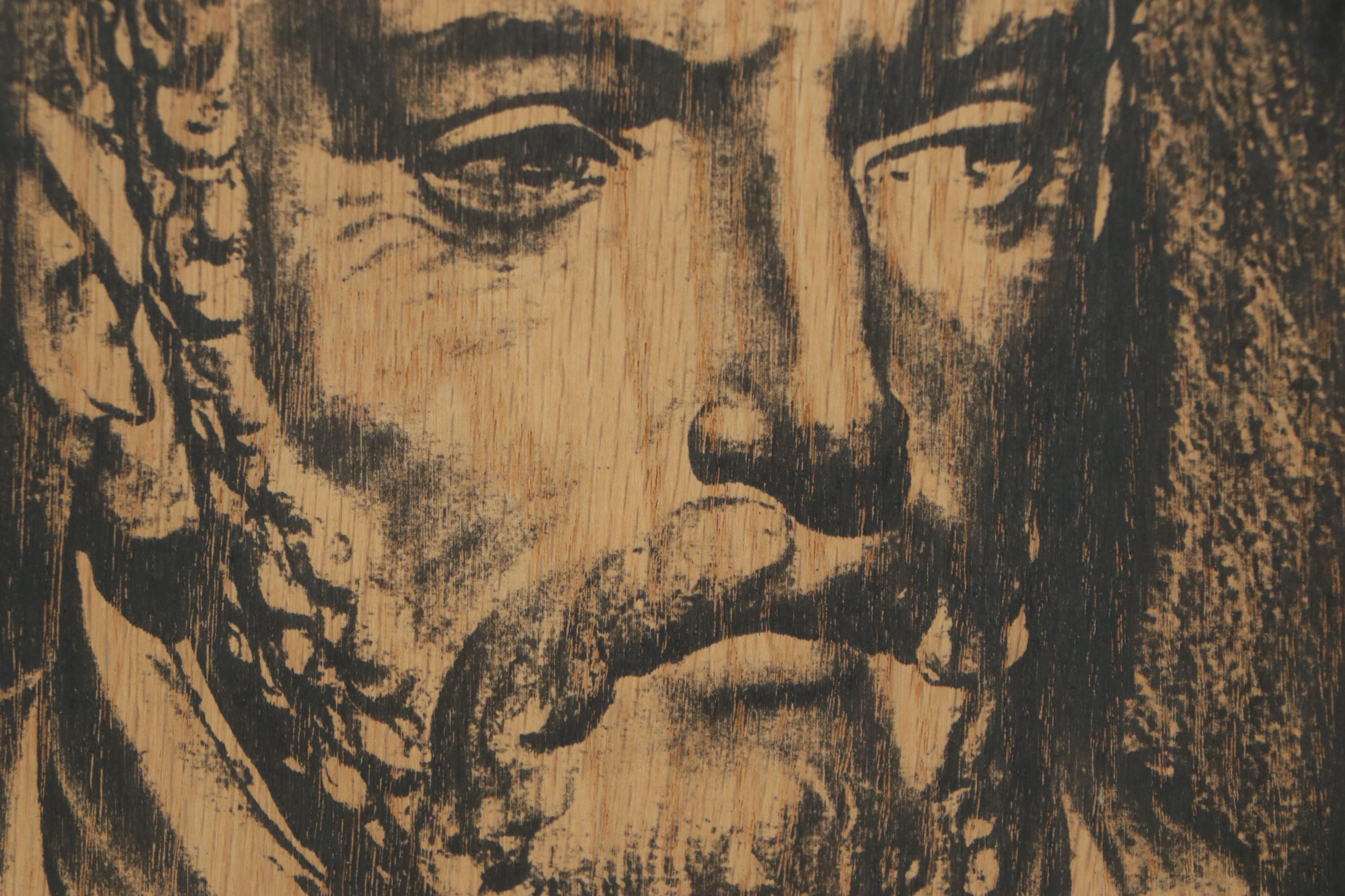 Joe Hruby Monoprint Portrait of Man, 21st Century