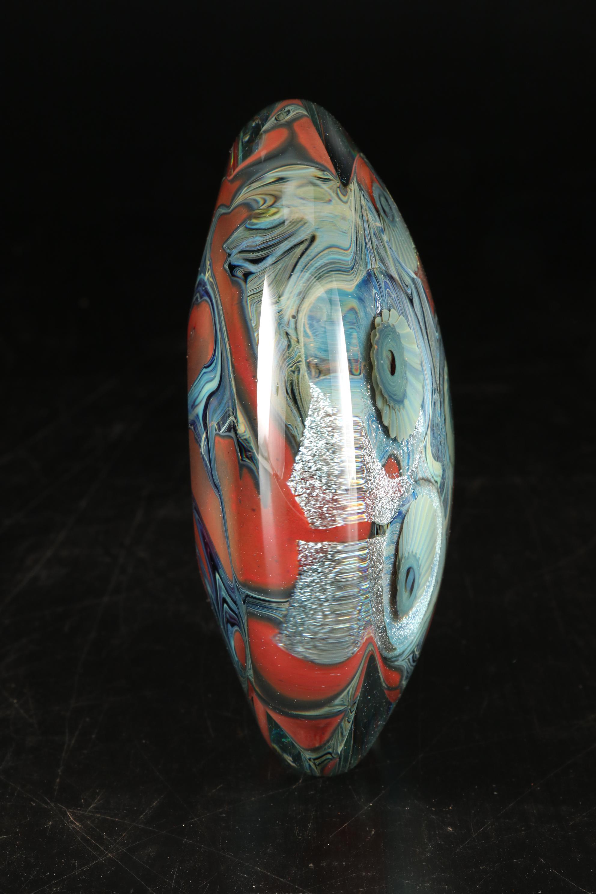Robert Eickholt "Deep Sea" Handblown Art Glass Paperweight, 2006