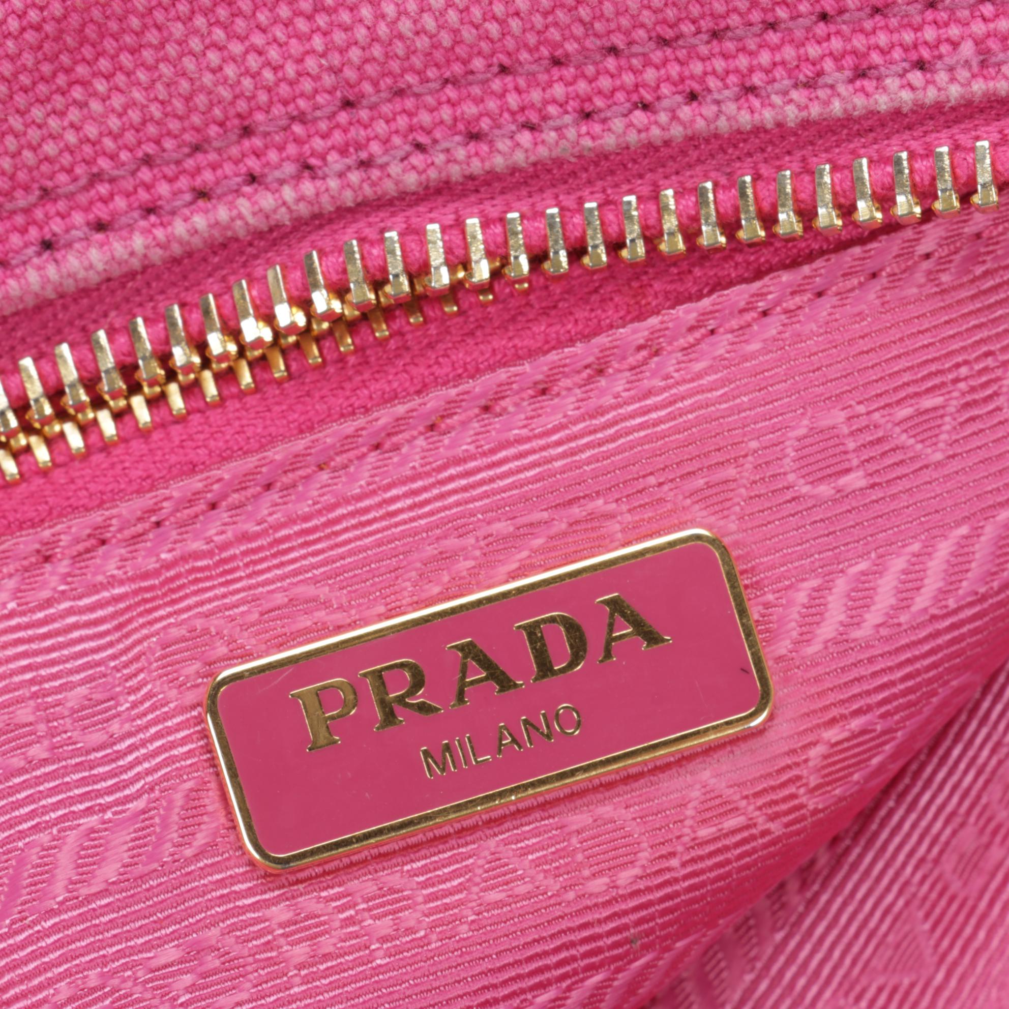 Prada Accessory Pouch in Pink Canvas