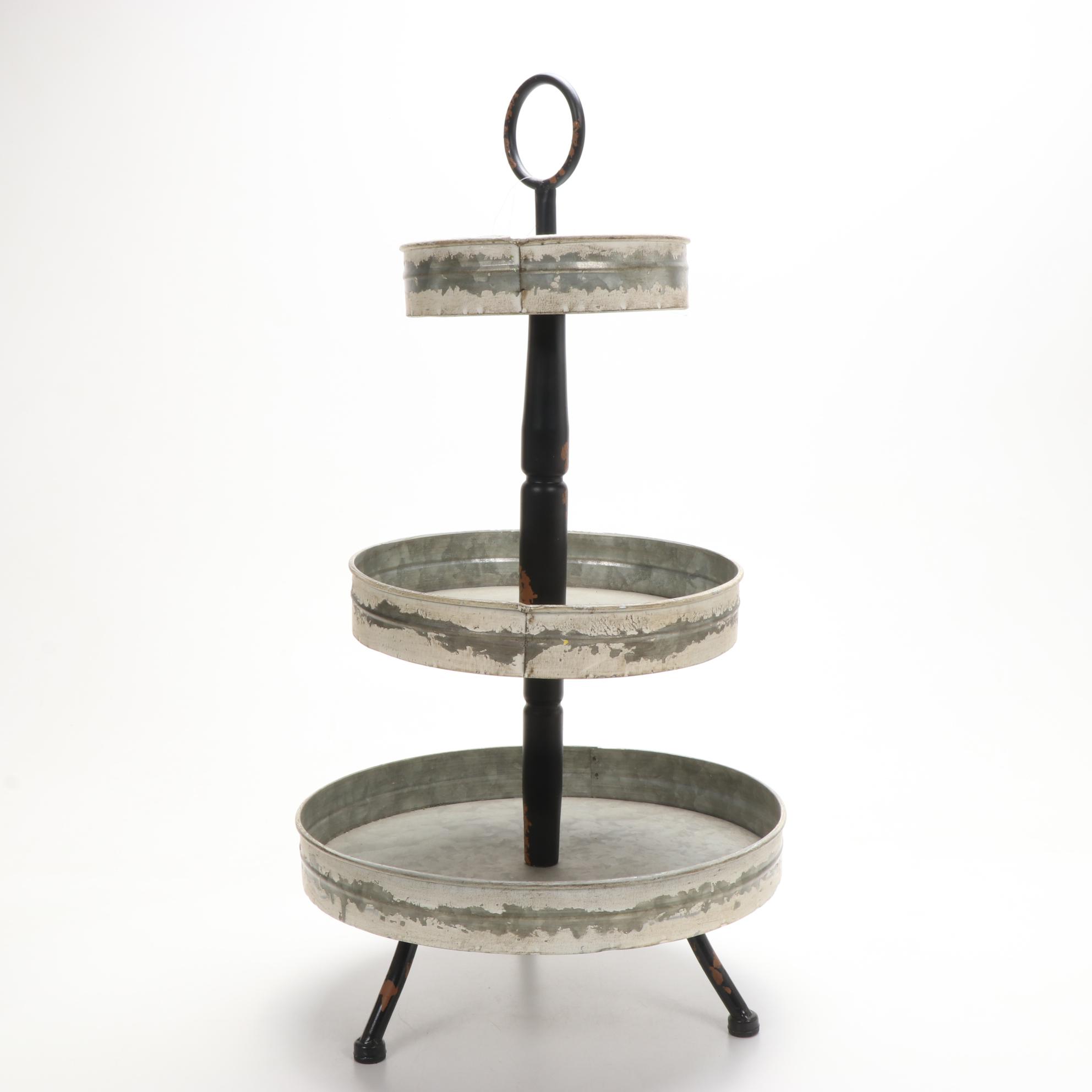 Galvanized Tin Farmhouse Serveware and Other Decorative Accents