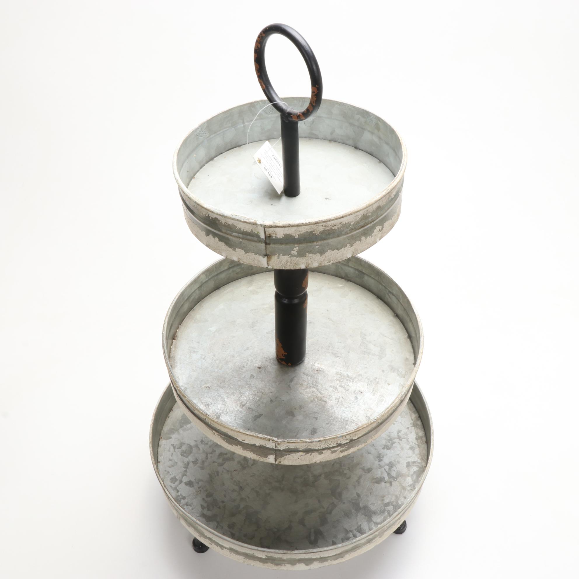 Galvanized Tin Farmhouse Serveware and Other Decorative Accents