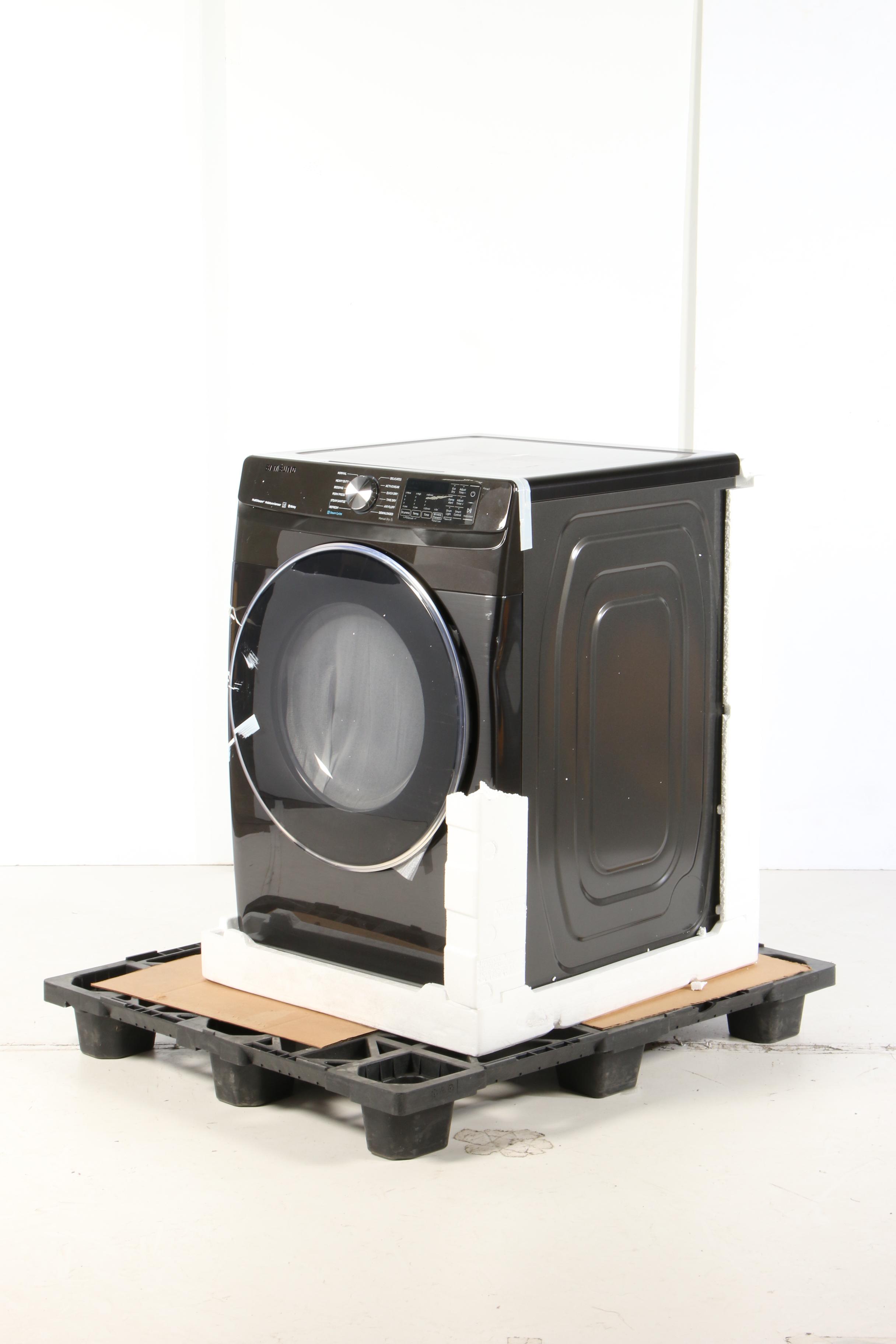 Samsung Black Stainless Steel 7.5 Cu.Ft. Wi-Fi Enabled Electric Dryer with Steam