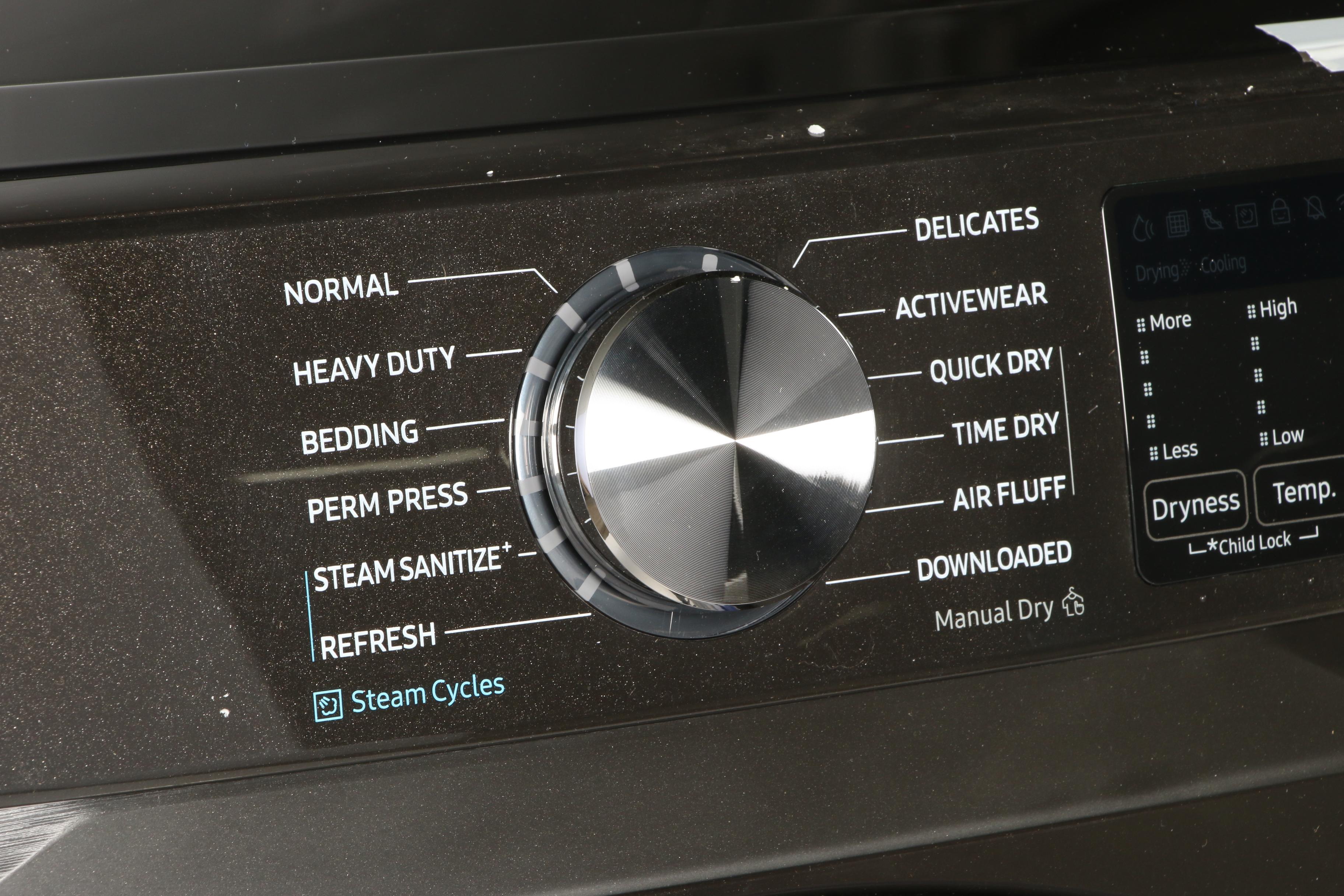 Samsung Black Stainless Steel 7.5 Cu.Ft. Wi-Fi Enabled Electric Dryer with Steam