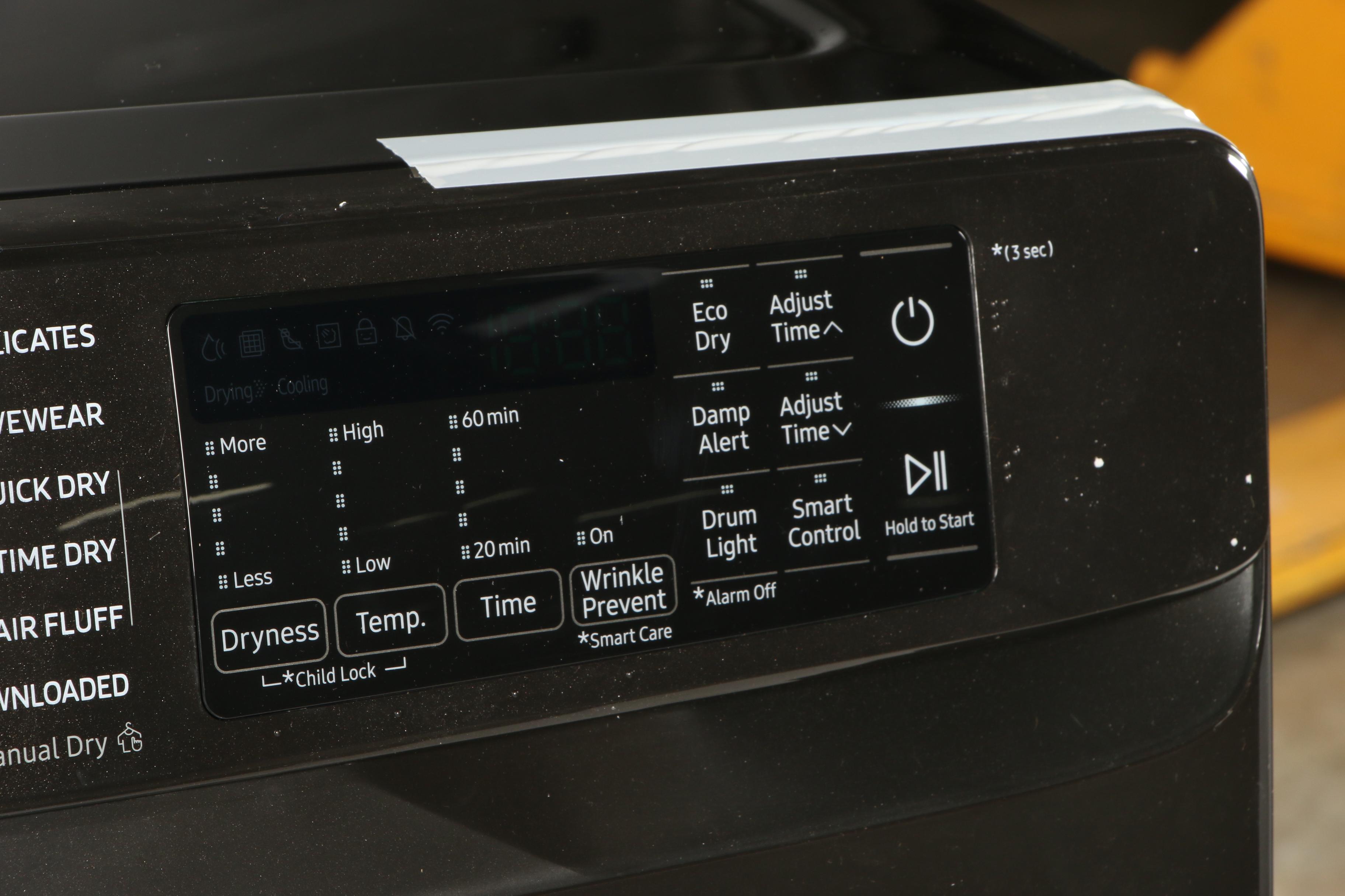 Samsung Black Stainless Steel 7.5 Cu.Ft. Wi-Fi Enabled Electric Dryer with Steam