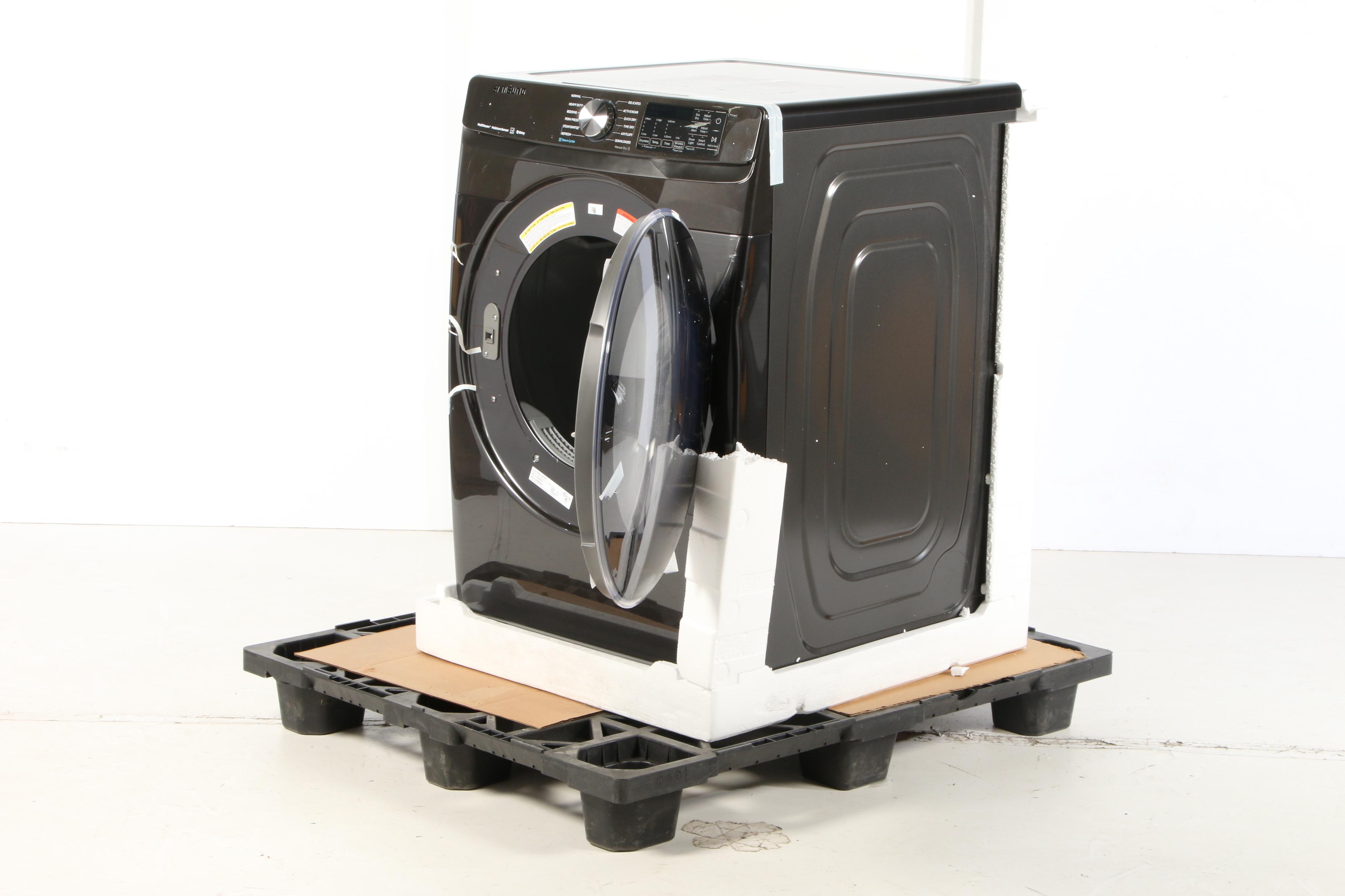 Samsung Black Stainless Steel 7.5 Cu.Ft. Wi-Fi Enabled Electric Dryer with Steam