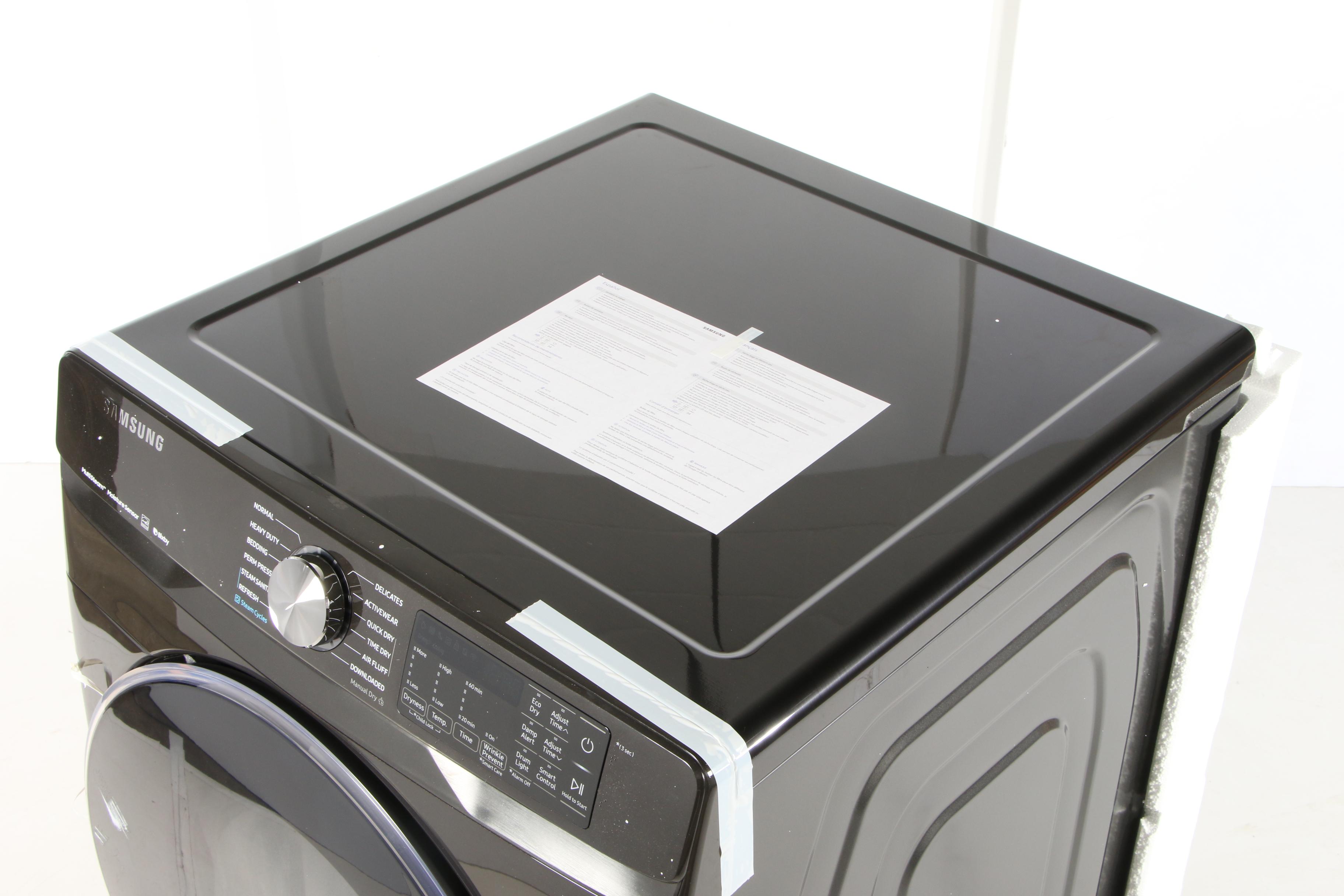 Samsung Black Stainless Steel 7.5 Cu.Ft. Wi-Fi Enabled Electric Dryer with Steam