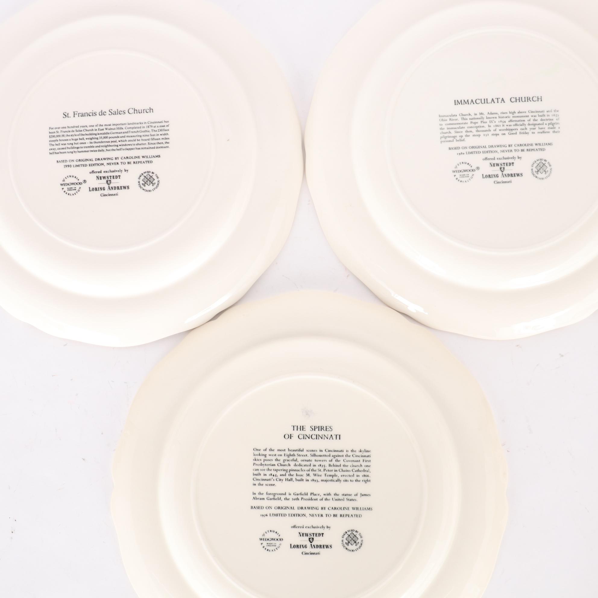 Wedgwood Caroline Williams "Views of Cincinnati" Collector's Plates and Books