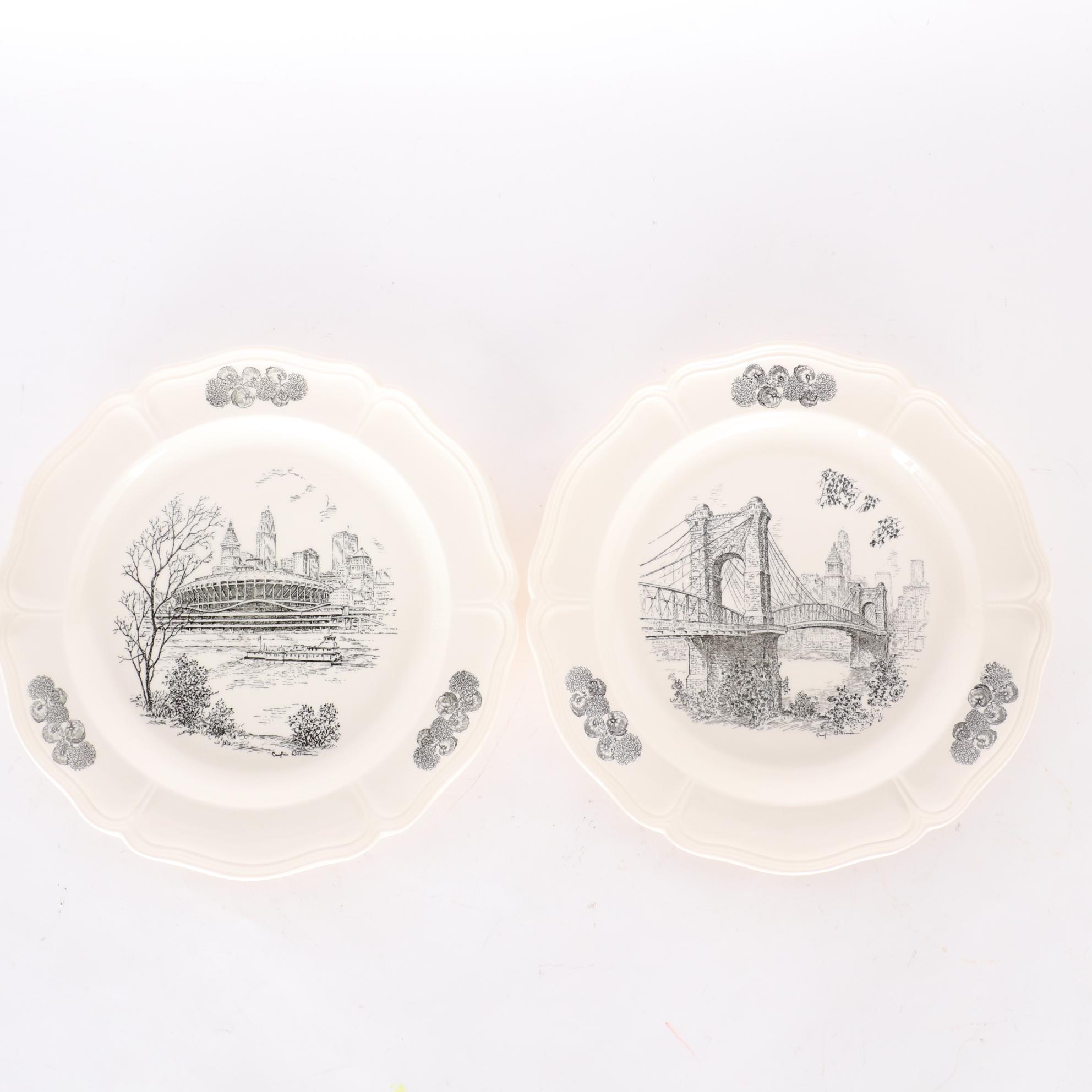 Wedgwood Caroline Williams "Views of Cincinnati" Collector's Plates and Books