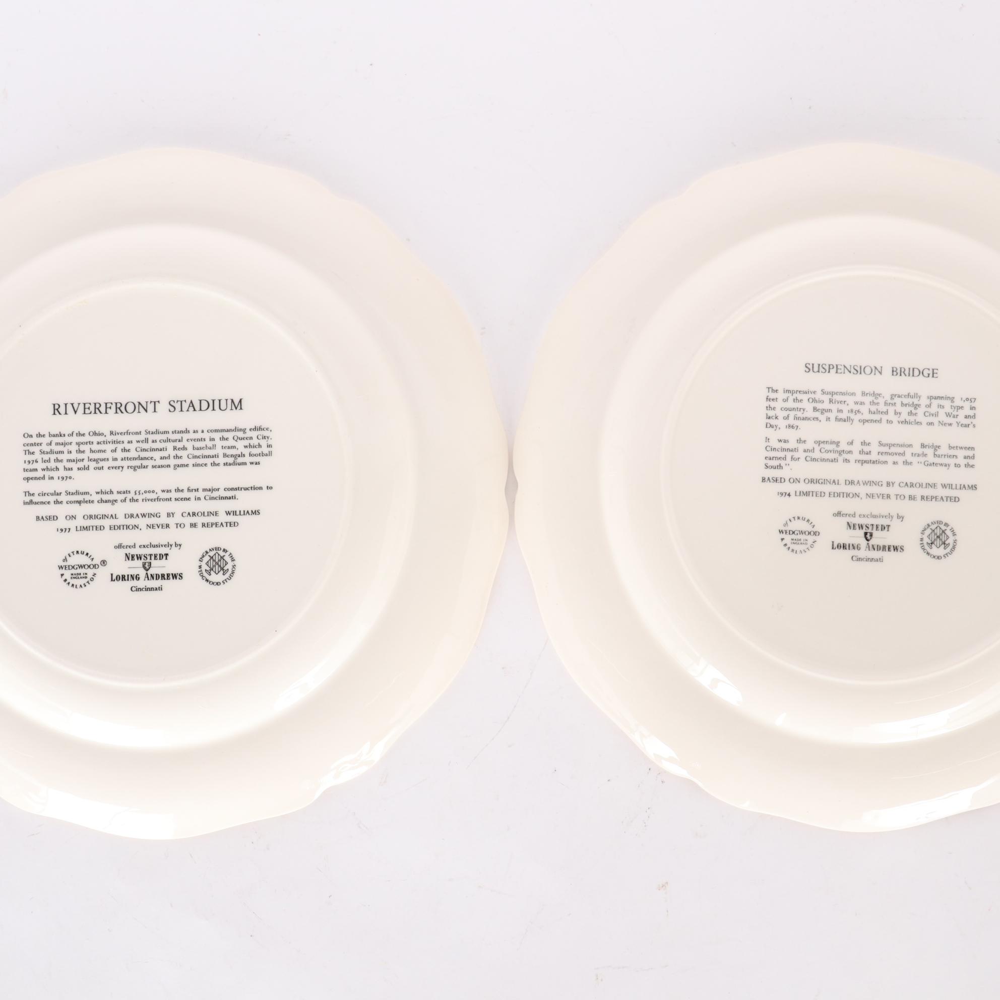 Wedgwood Caroline Williams "Views of Cincinnati" Collector's Plates and Books