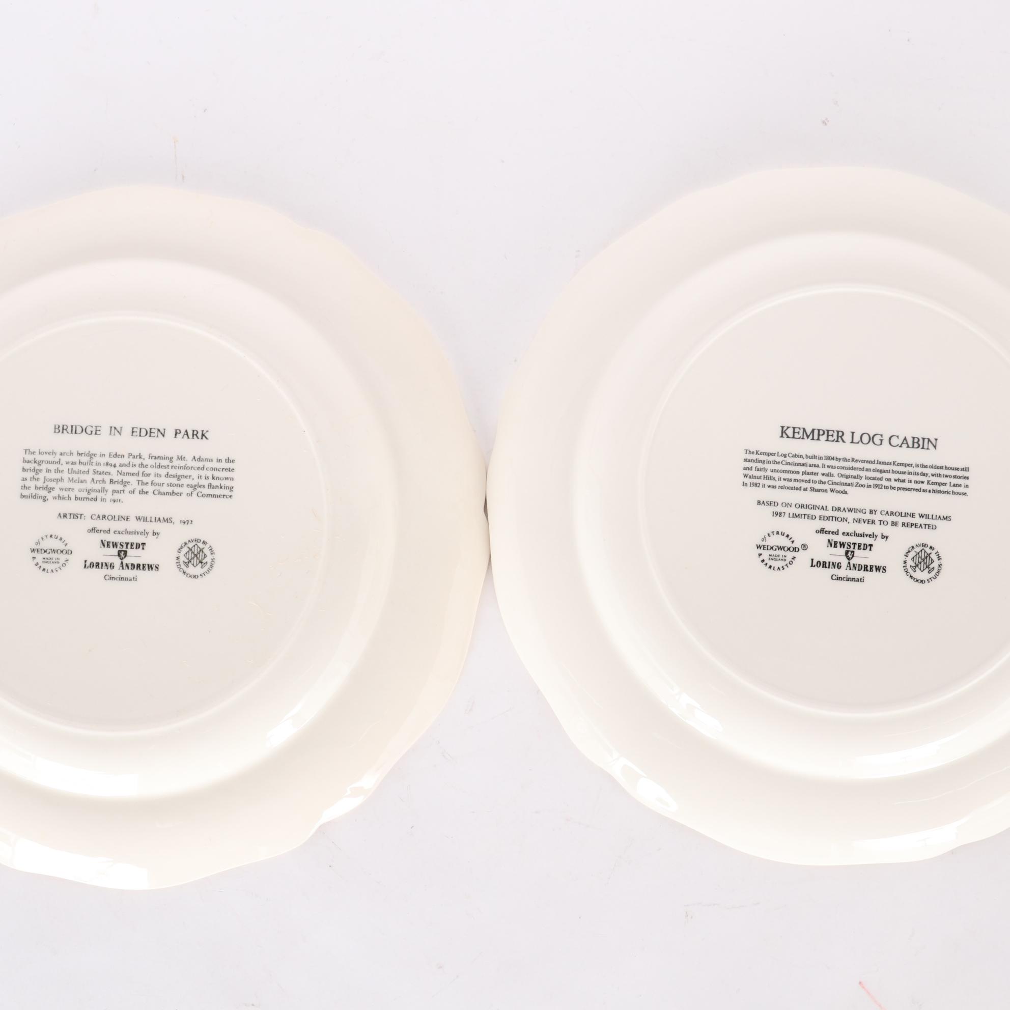 Wedgwood Caroline Williams "Views of Cincinnati" Collector's Plates and Books