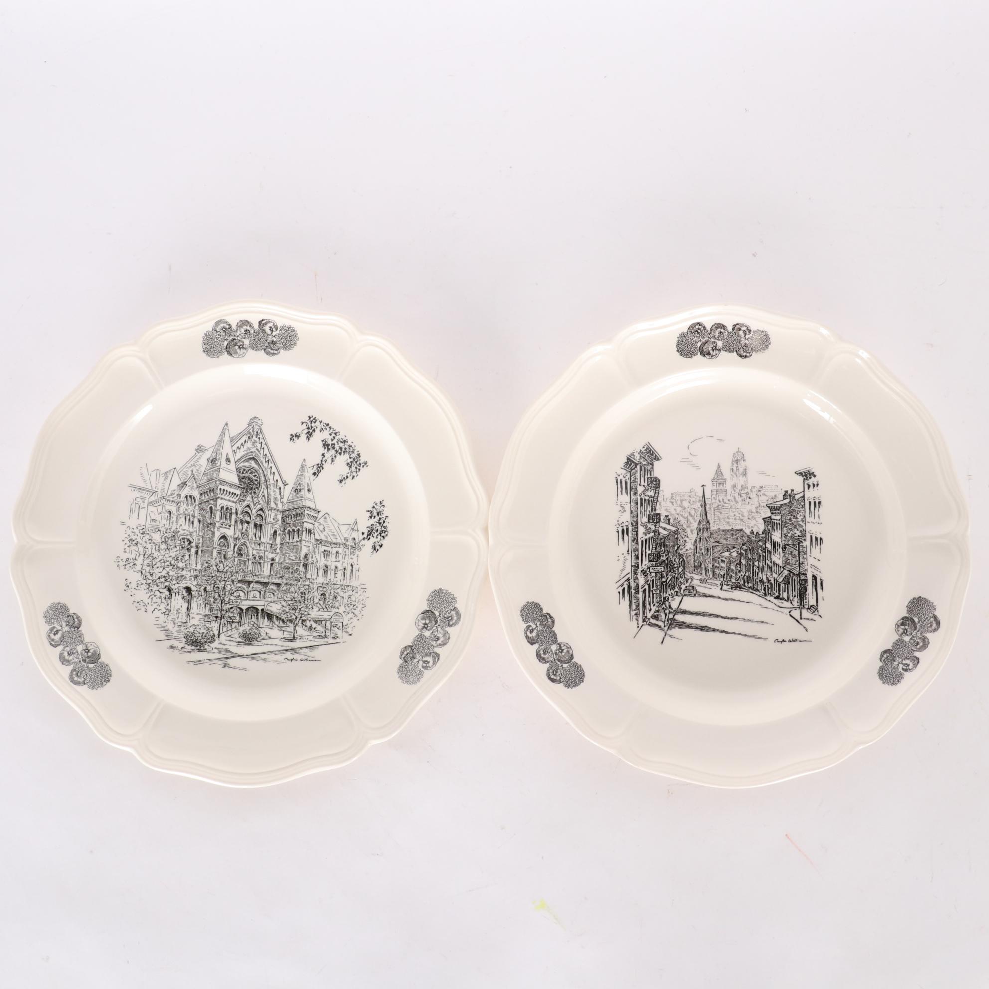 Wedgwood Caroline Williams "Views of Cincinnati" Collector's Plates and Books