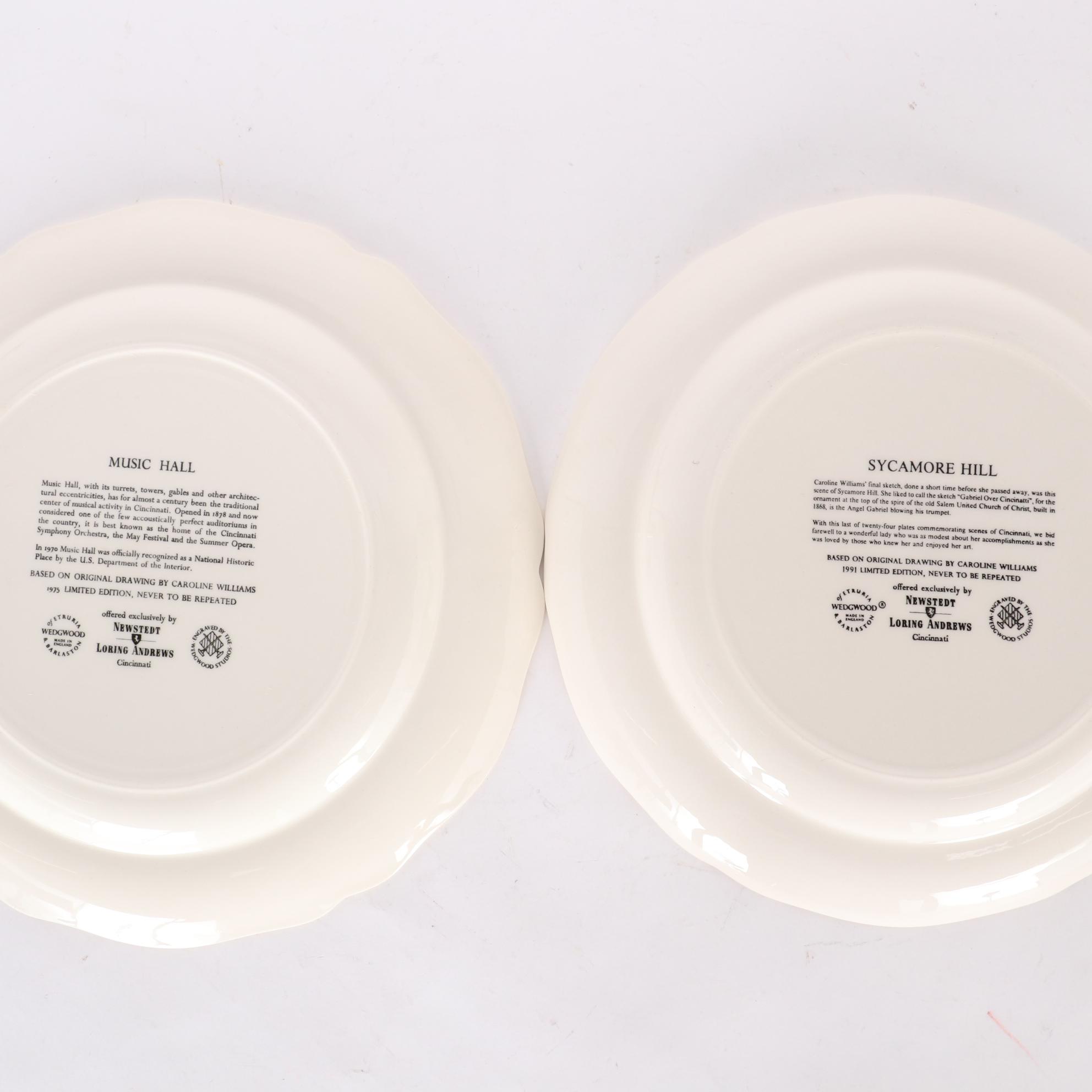 Wedgwood Caroline Williams "Views of Cincinnati" Collector's Plates and Books