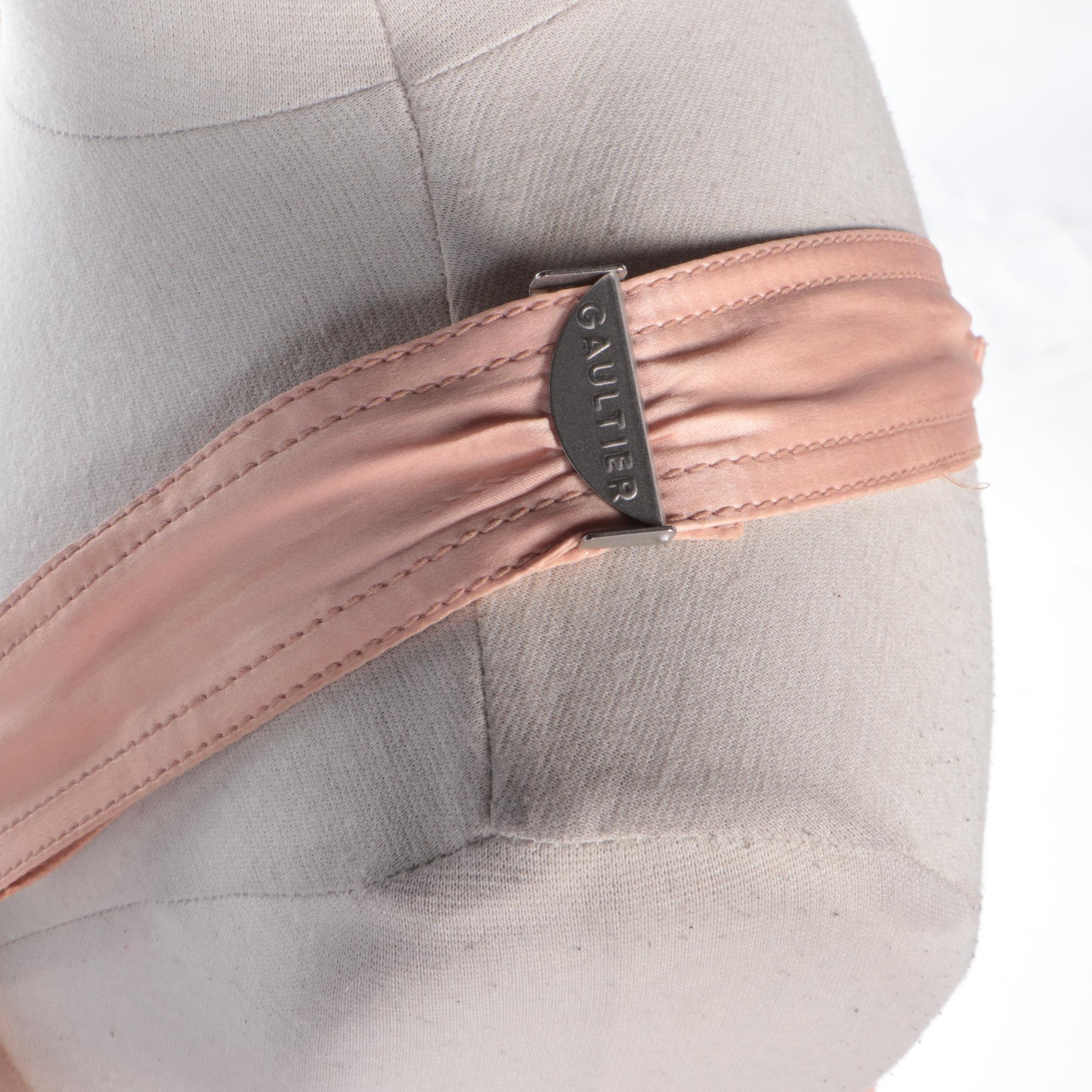 Jean Paul Gaultier Femme Peach Silk Overall Jumpsuit