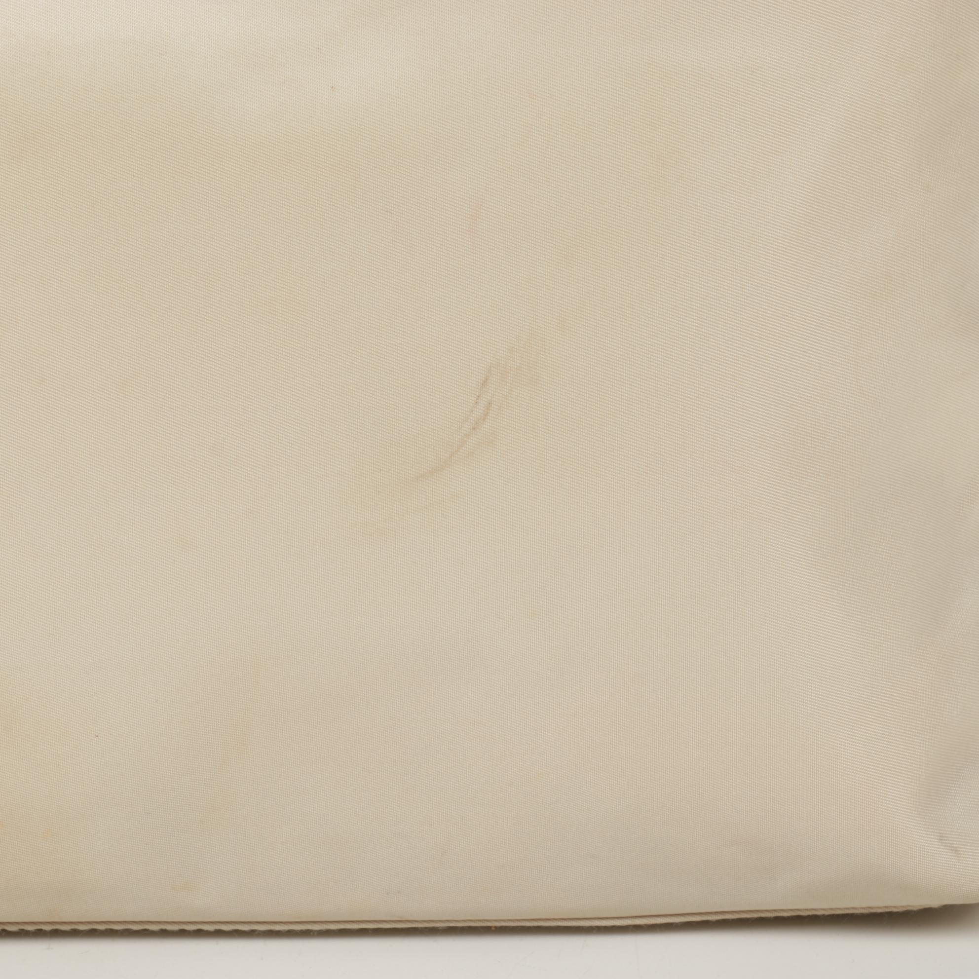 Prada Olive Nylon Zip Shoulder Tote