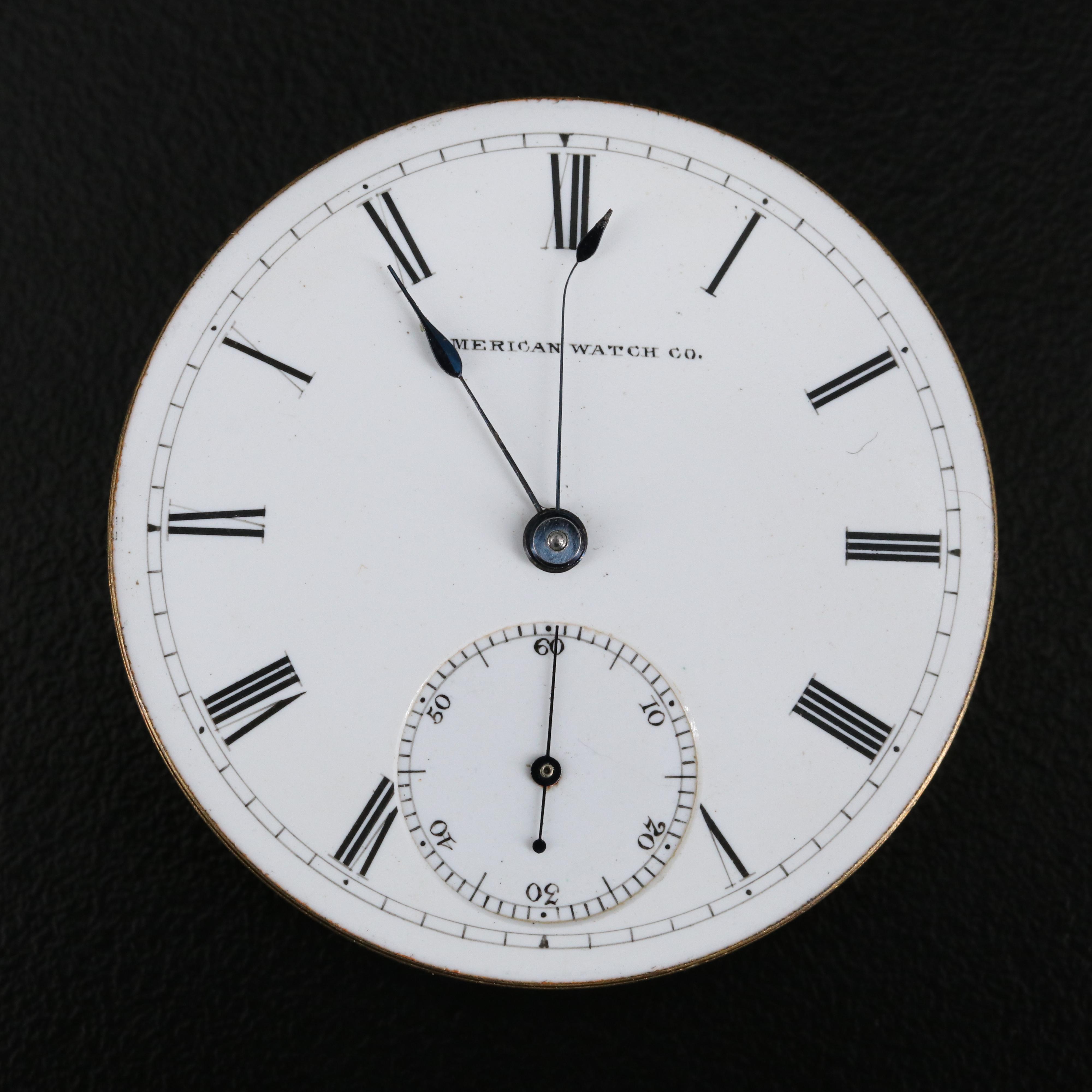 Three Pocket Watch Movements with Dials and Hands