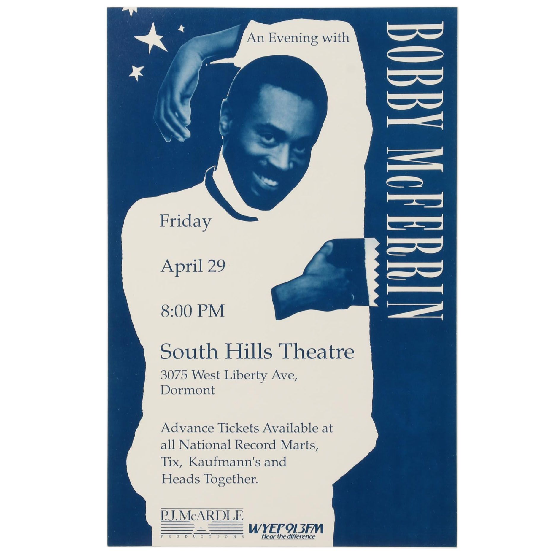 Bobby McFerrin Pittsburgh Concert Poster